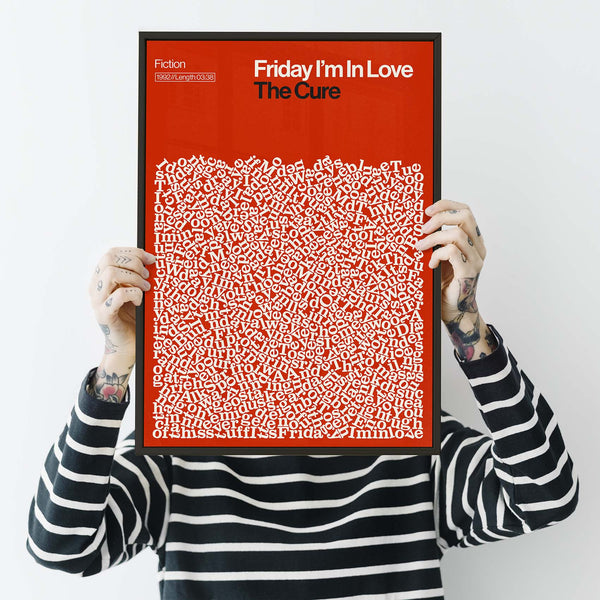 Friday I'm in Love - The Cure - Song Lyric Print