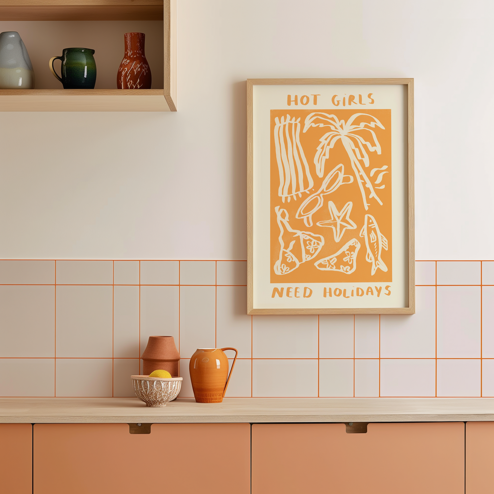 Hot Girls Need Holidays Print