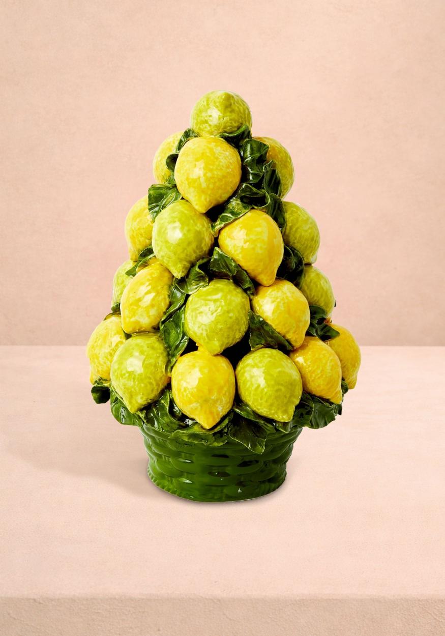 Home Decor An Italian Mid-Century Ceramic Lemon Basket
