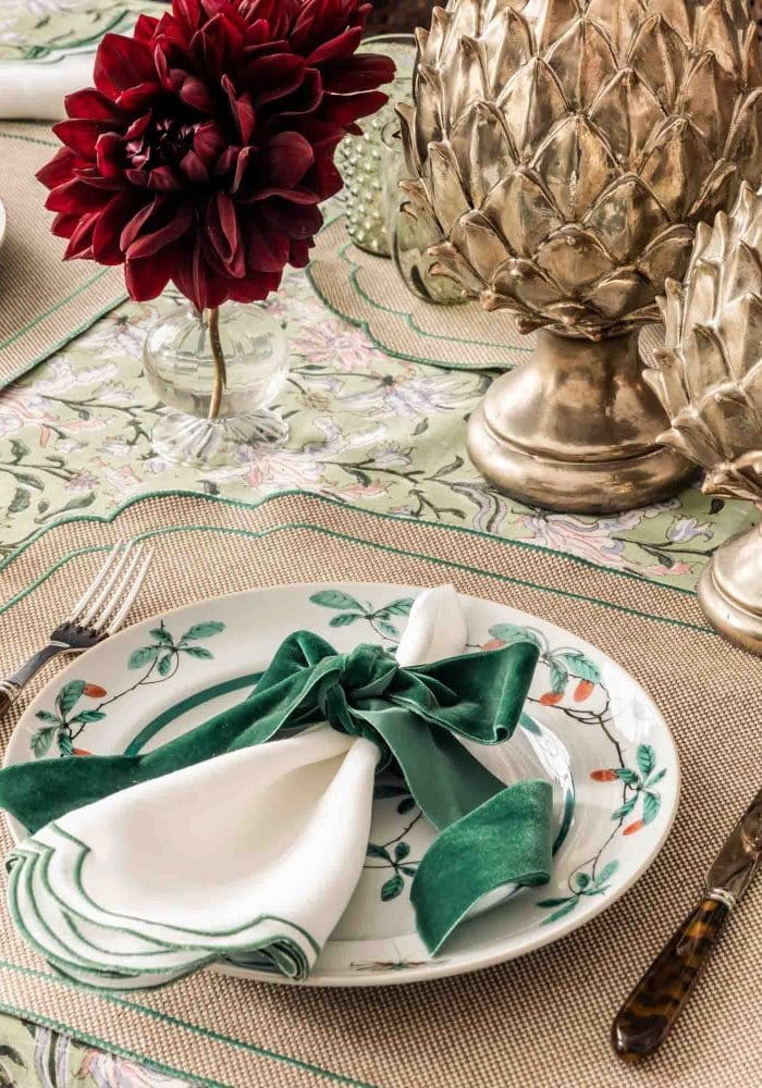 Hortensia Brown and Green Placemats - Set of 4 - Casa by Josephine Jenno
