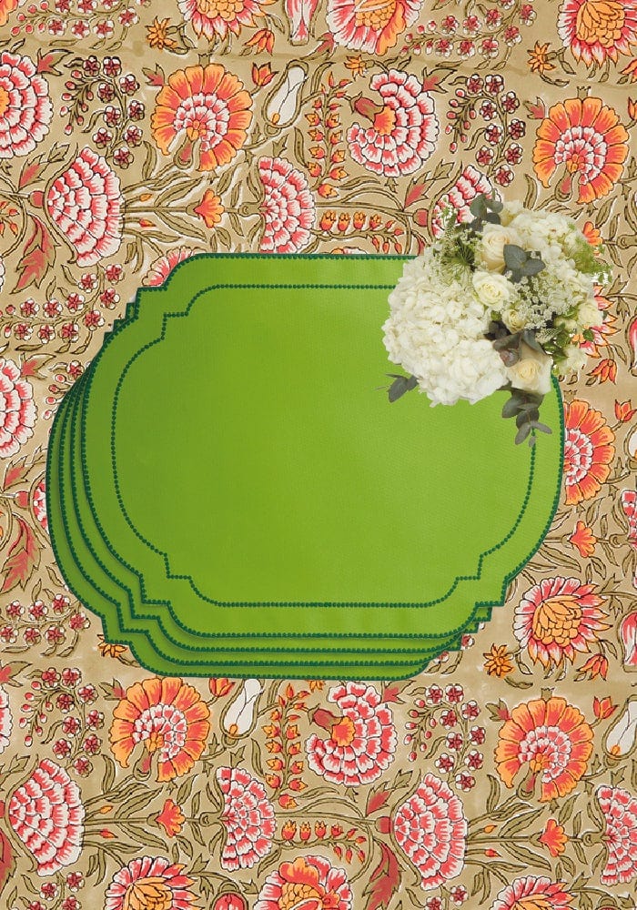 Hortensia Green Placemats - Set of 4 - Casa by Josephine Jenno