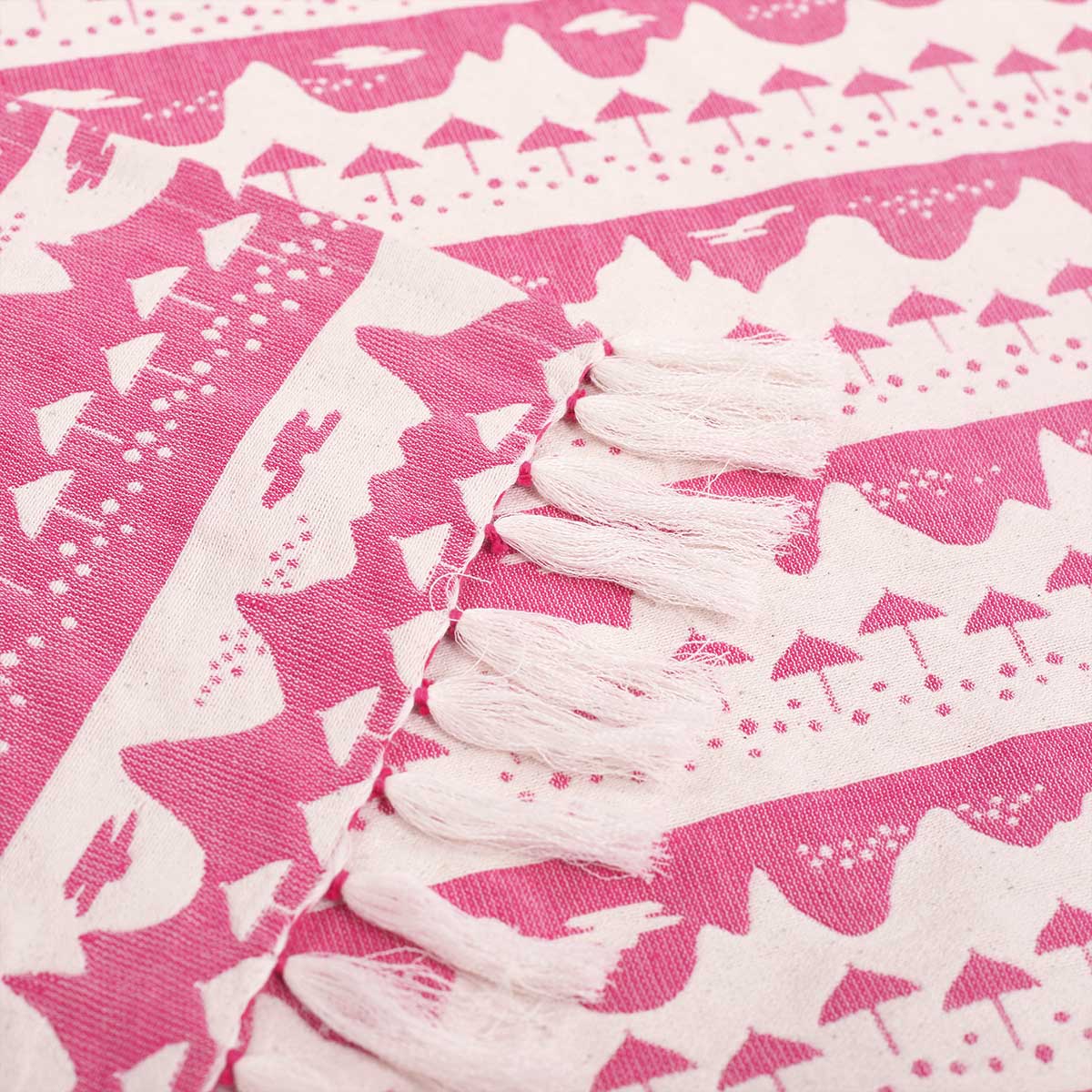 Pink Belle Mare Woven Throw