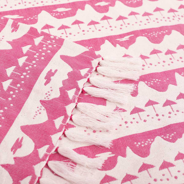 Pink Belle Mare Woven Throw