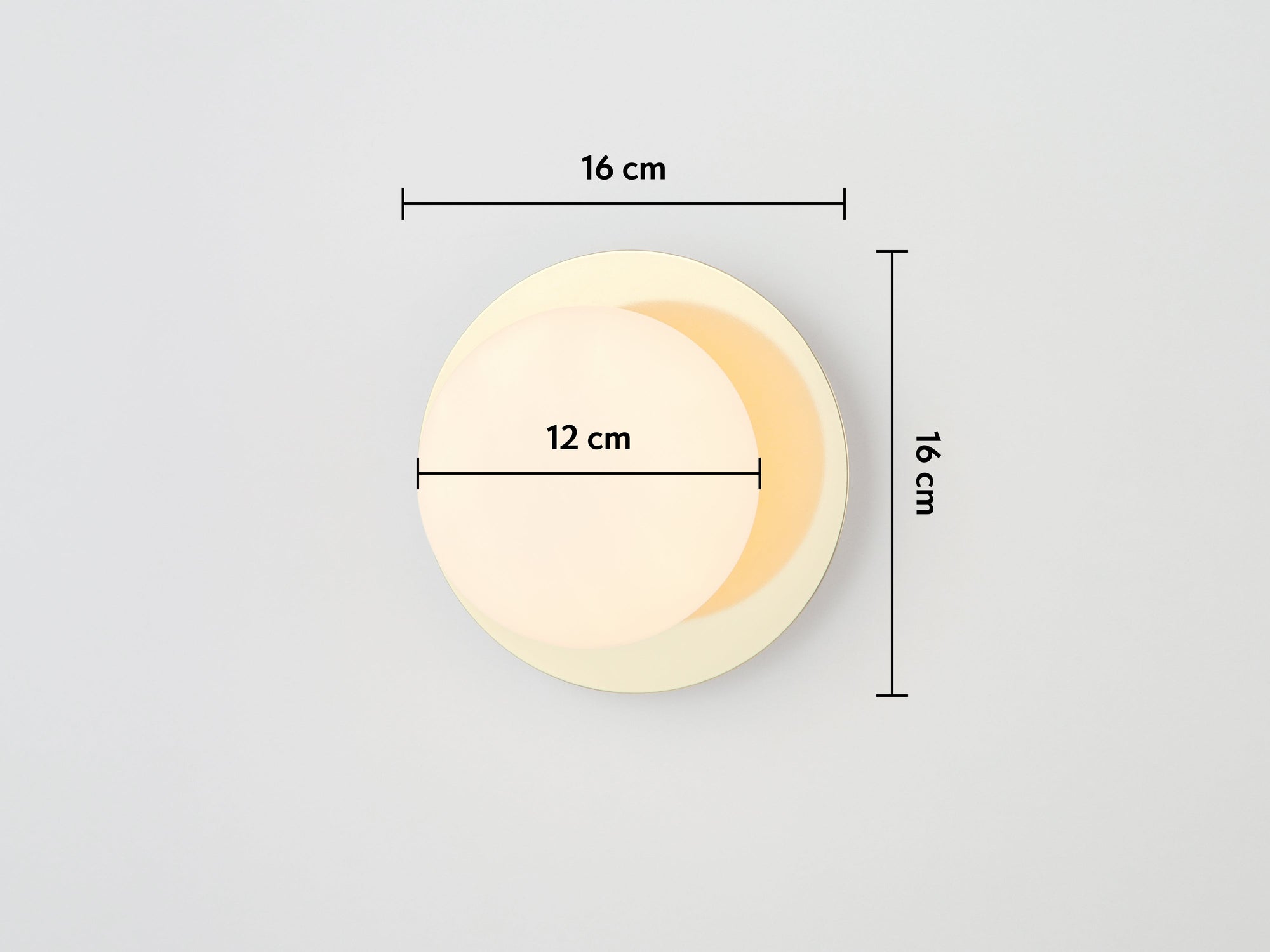 Brass opal disc wall light