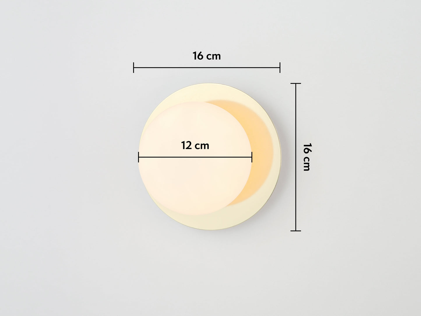 Brass opal disc wall light