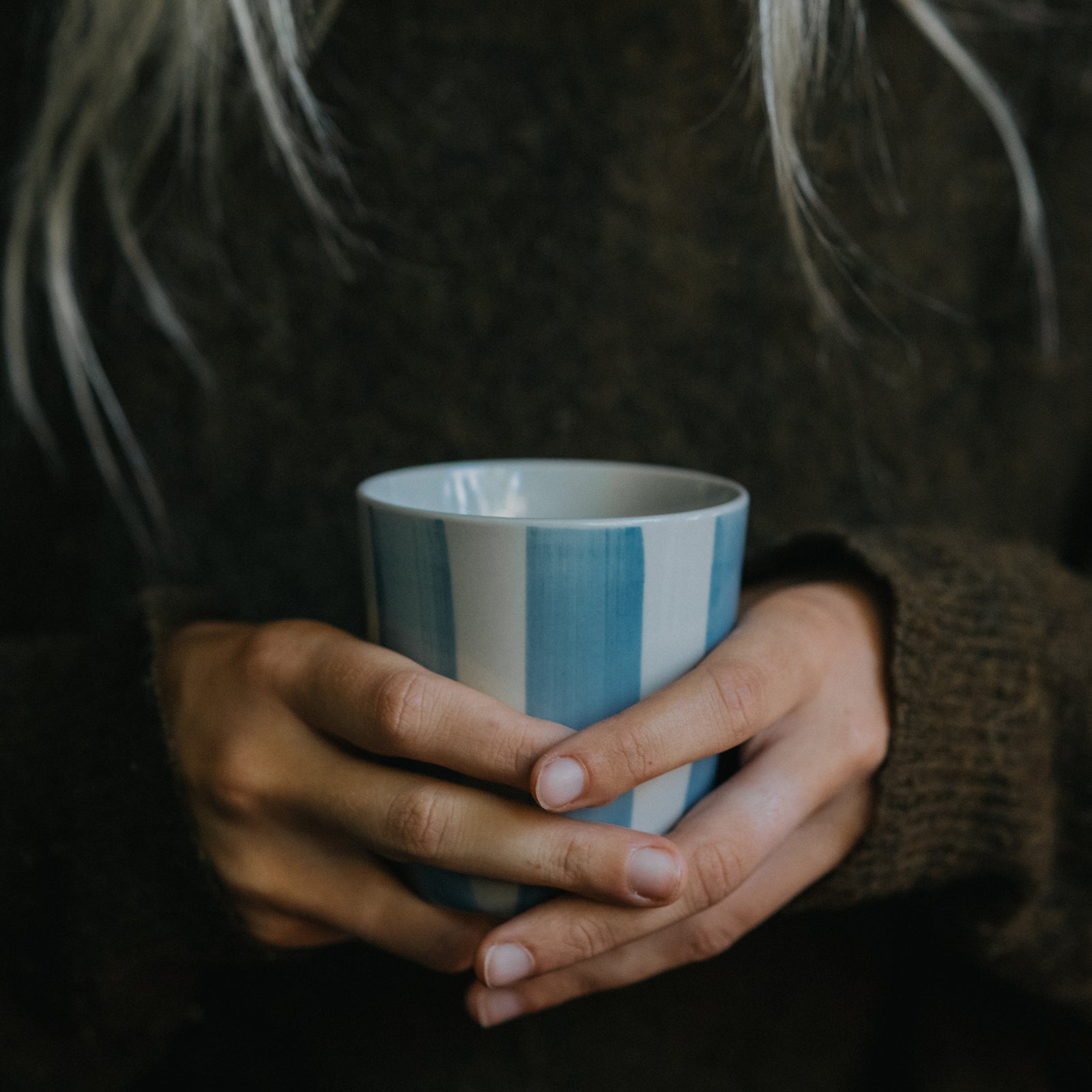 Cornflower Beaker - Brushed Light Blue - Large (Set of 2)