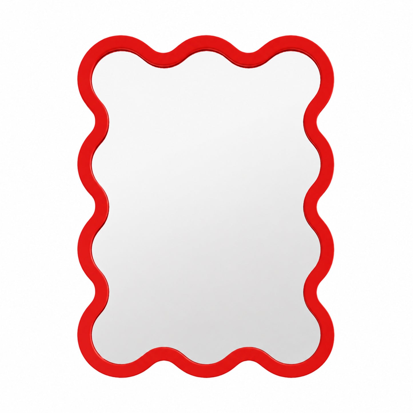 Medium Contemporary Sculptural Wavy Wall Hvyli 10 Mirror