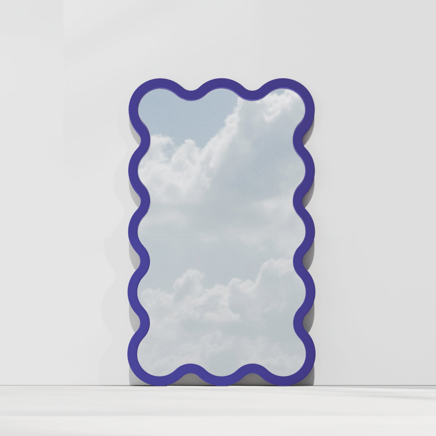 Medium Contemporary Sculptural Wavy Wall Hvyli 10 Mirror
