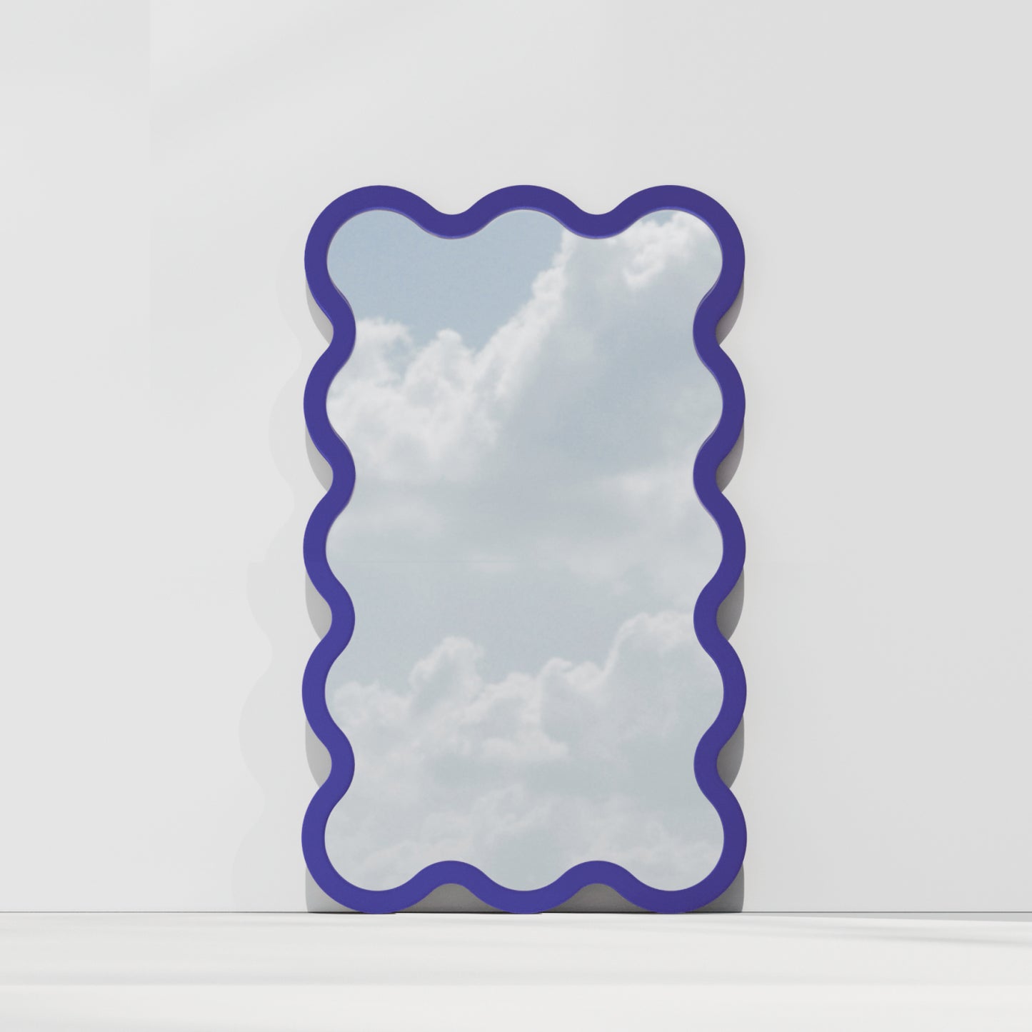 Medium Contemporary Sculptural Wavy Wall Hvyli 10 Mirror