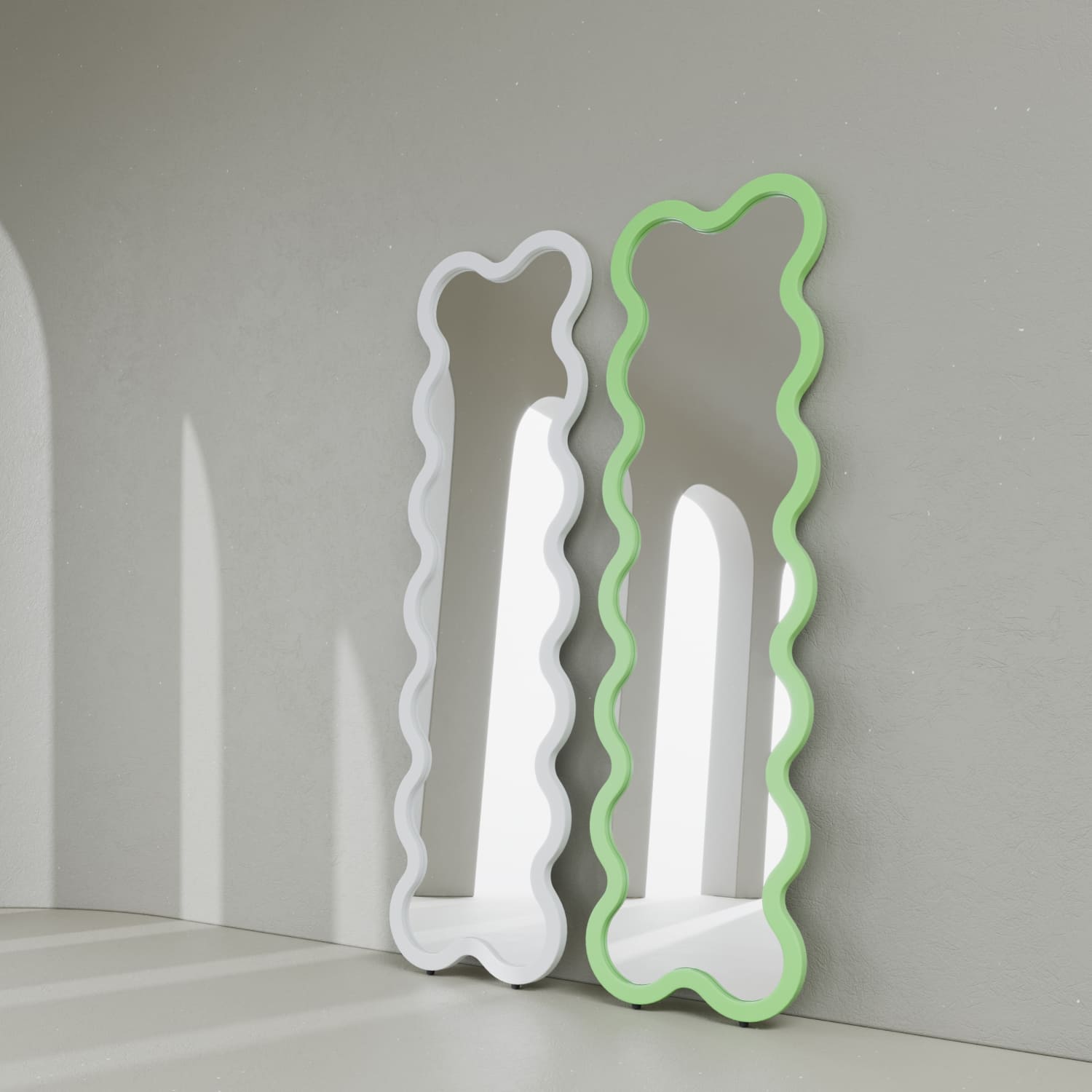 Decorative Organic Narrow Hvyli 14 Mirror by oitoproducts