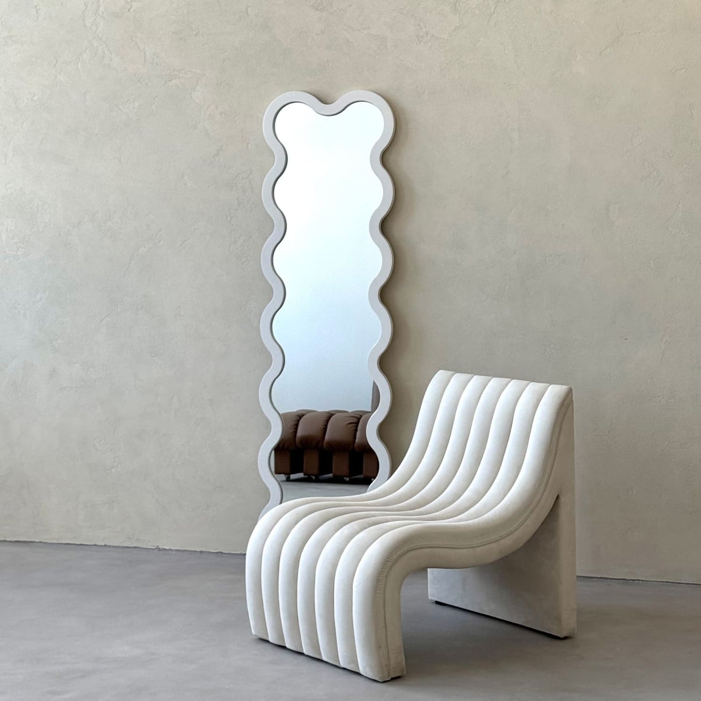 Full Length Entryway Modern Rectangular Wavy Mirror - Hvyli 14