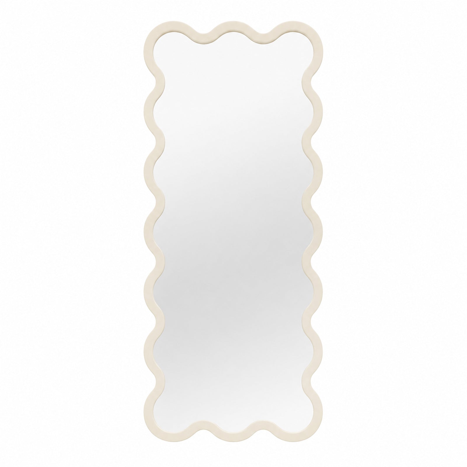 Full Length Yellow Wavy Hvyli 16 Sculptural Mirror