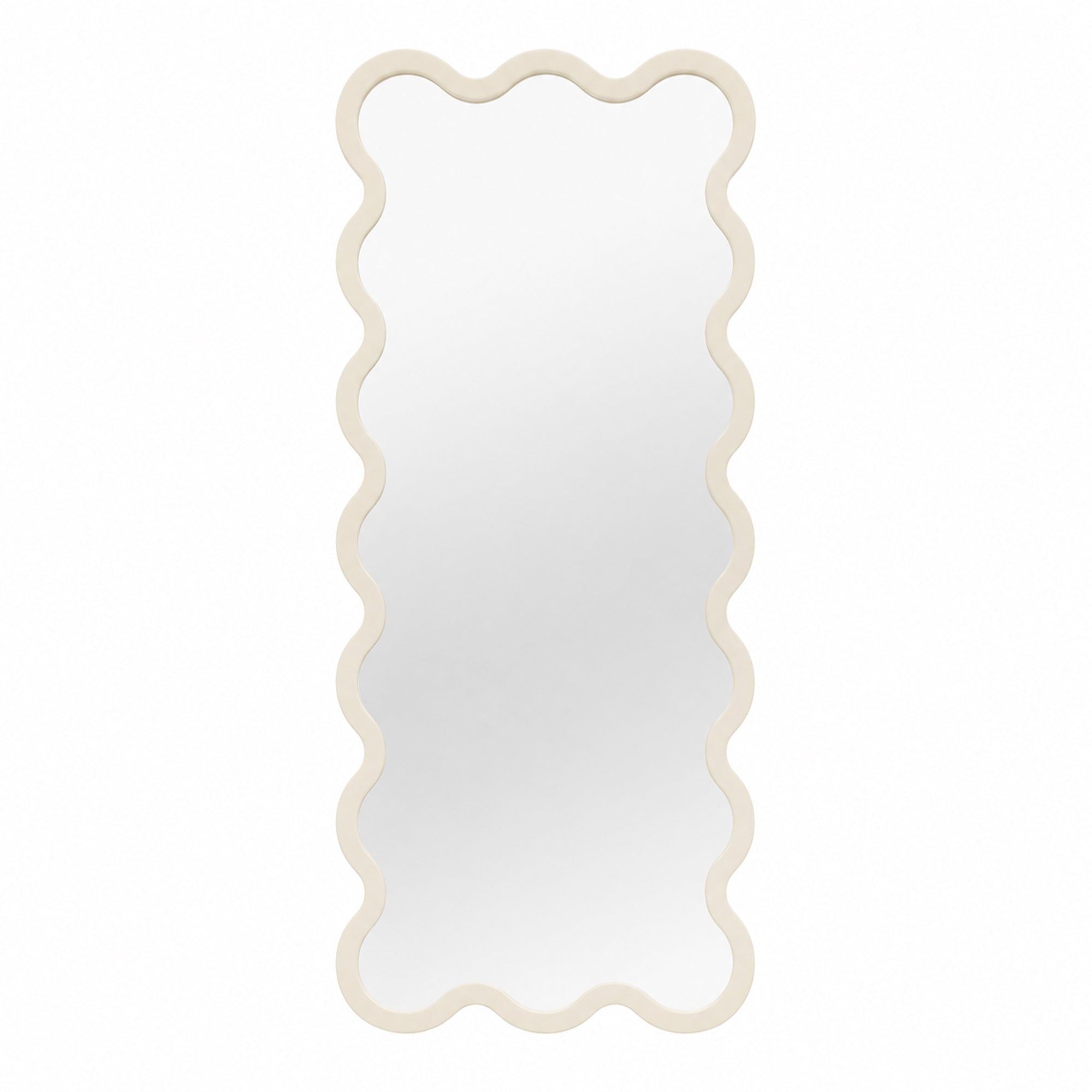 Full Length Yellow Wavy Hvyli 16 Sculptural Mirror