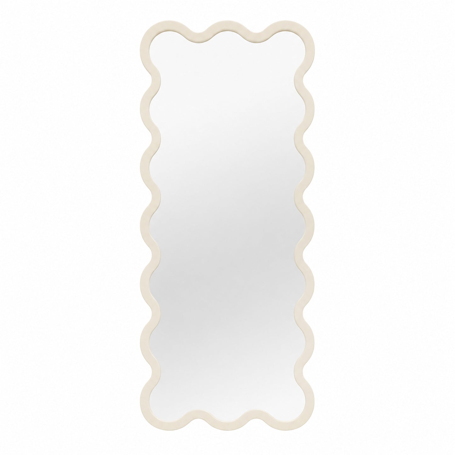 Full Length Yellow Wavy Hvyli 16 Sculptural Mirror