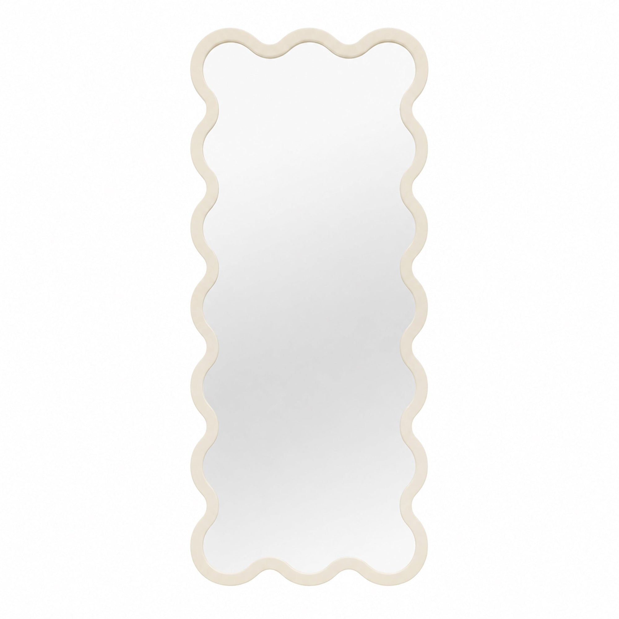 Hvyli 16 - Sculptural Wavy Blue Full Length Mirror by oitoproducts