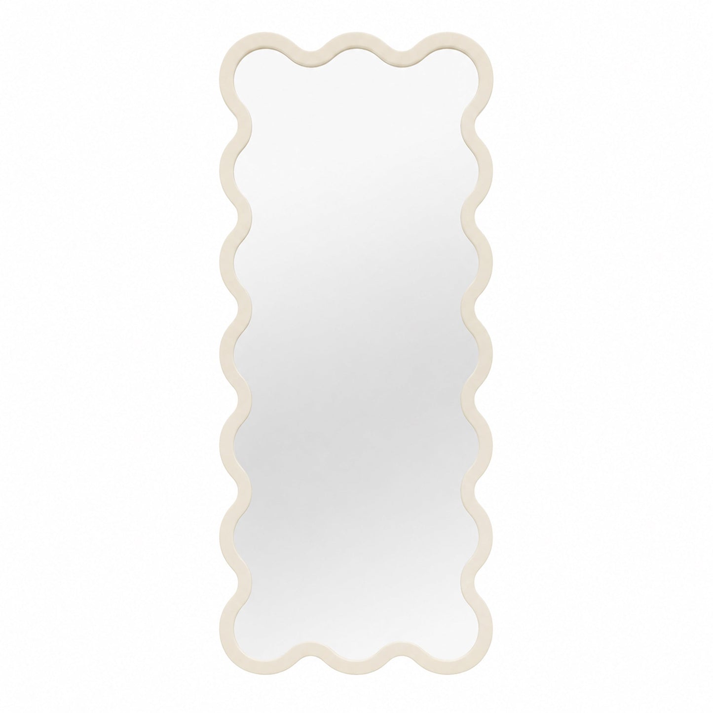 Hvyli 16 - Sculptural Wavy Blue Full Length Mirror by oitoproducts