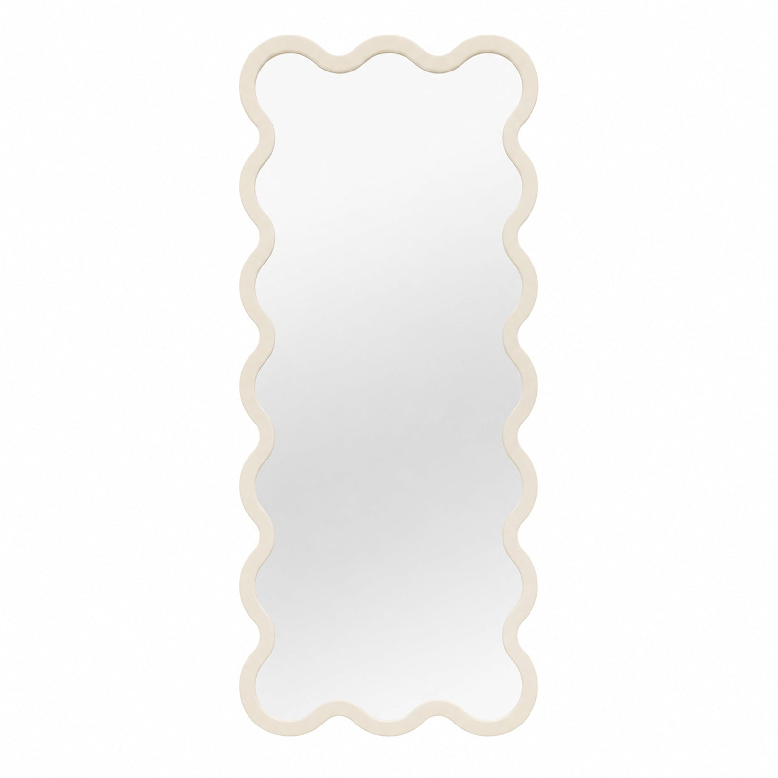Hvyli 16 - Sculptural Wavy Blue Full Length Mirror by oitoproducts