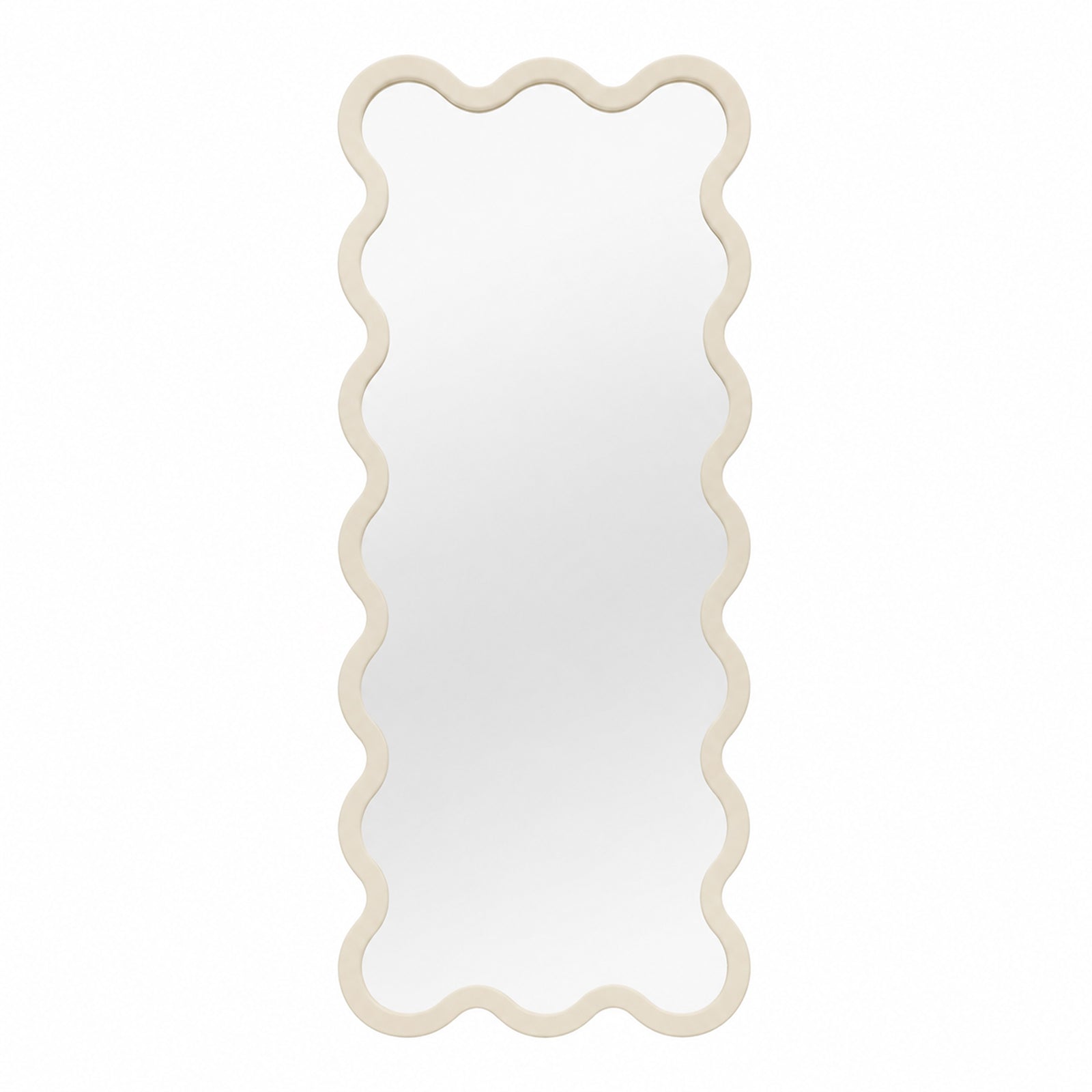 Full Length Yellow Wavy Hvyli 16 Sculptural Mirror