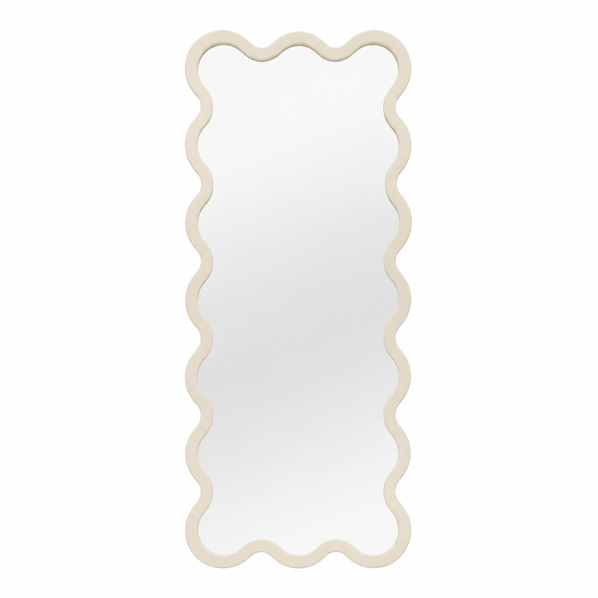 Full Length Yellow Wavy Hvyli 16 Sculptural Mirror