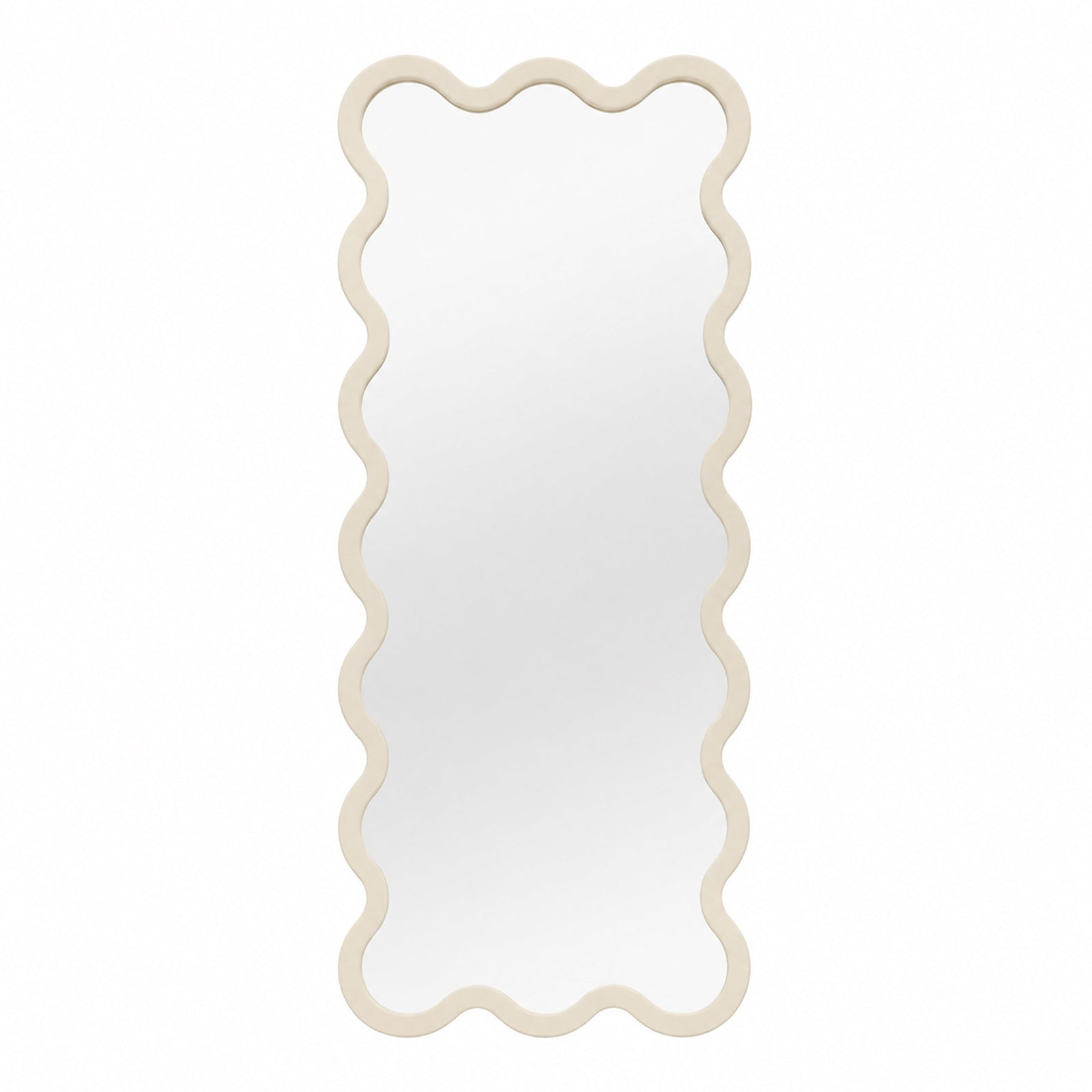 Hvyli 16 - Sculptural Wavy Blue Full Length Mirror by oitoproducts