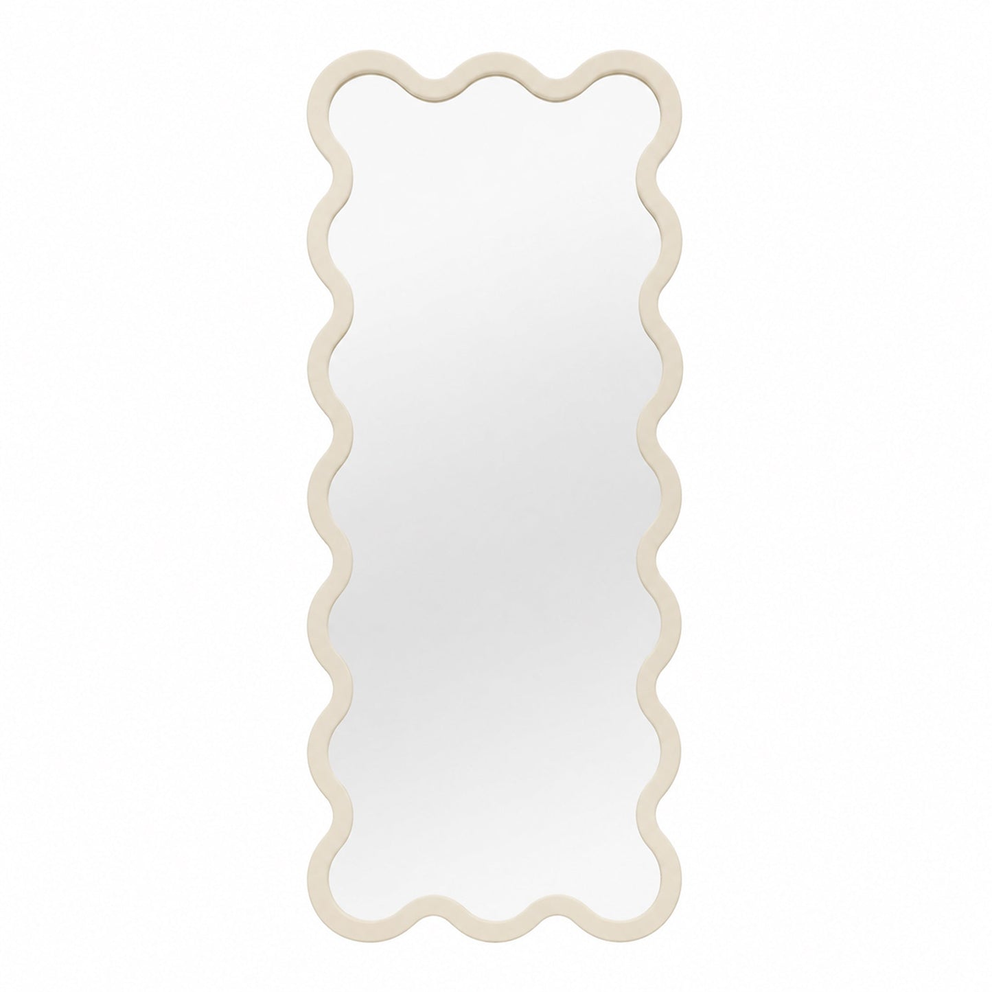 Hvyli 16 - Sculptural Wavy Blue Full Length Mirror by oitoproducts
