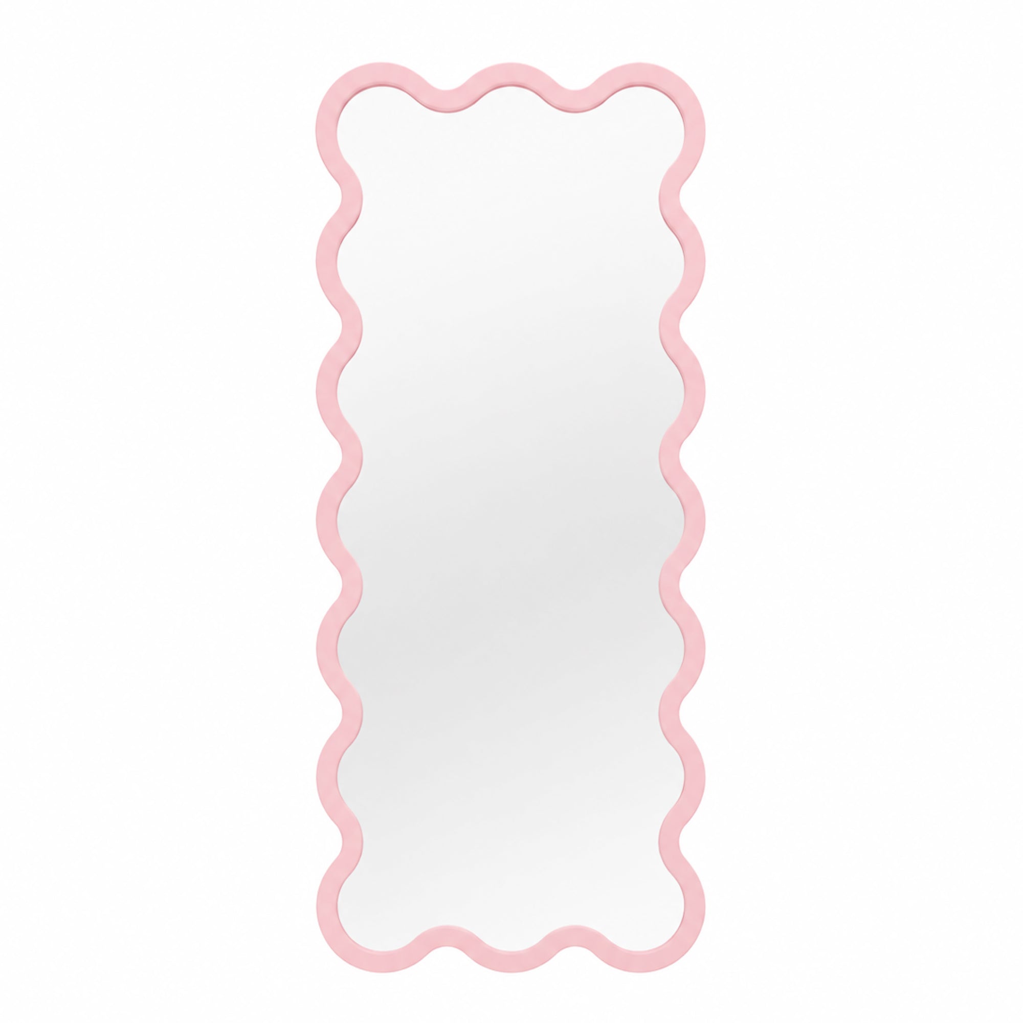 Full Length Yellow Wavy Hvyli 16 Sculptural Mirror