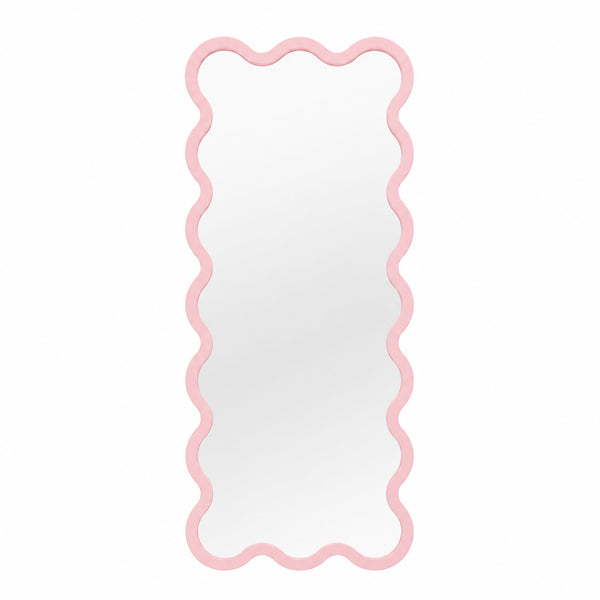 Full Length Yellow Wavy Hvyli 16 Sculptural Mirror