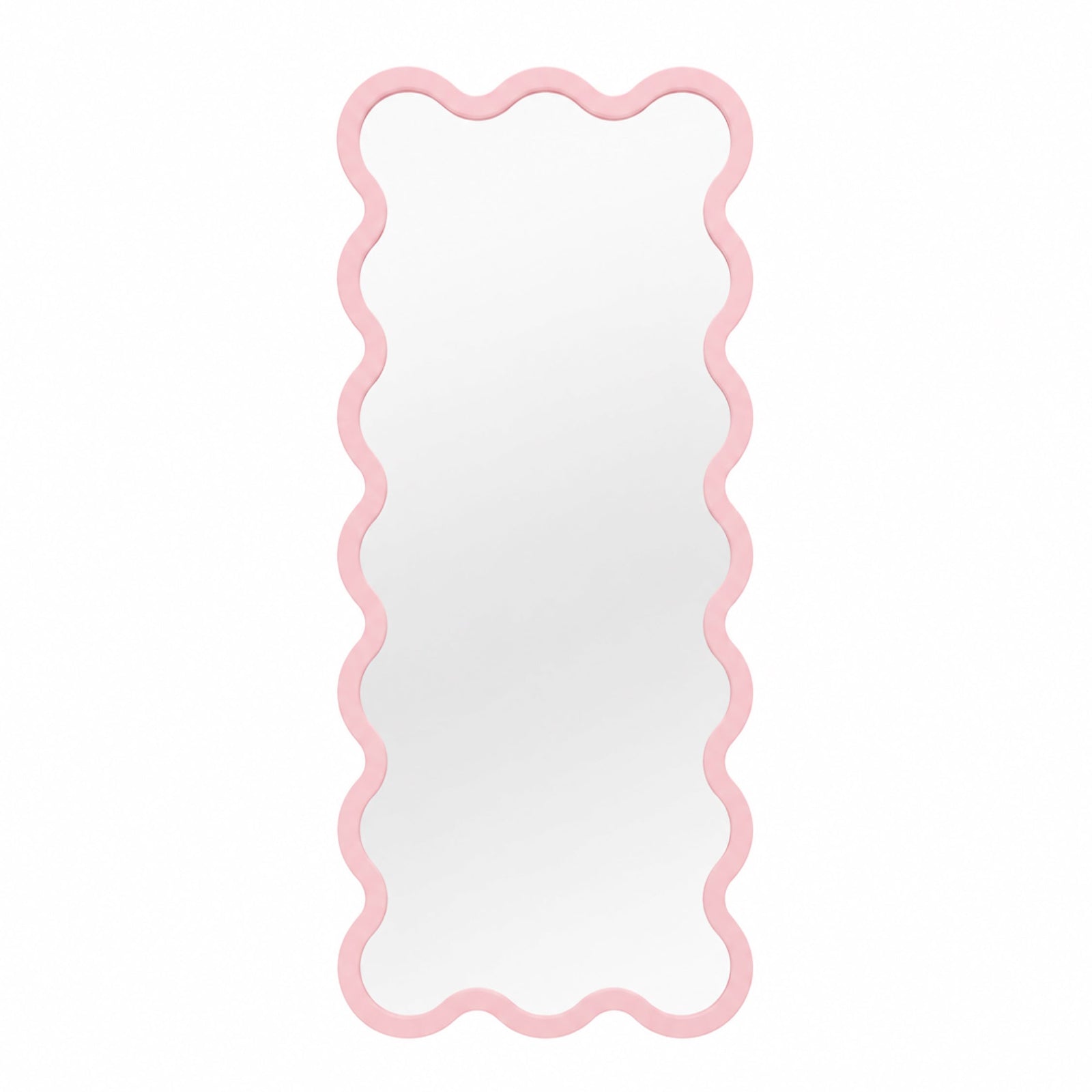 Hvyli 16 - Sculptural Wavy Blue Full Length Mirror by oitoproducts