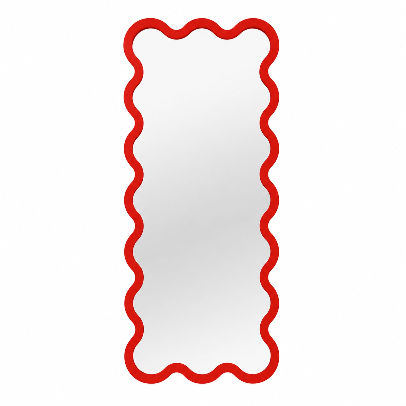 Full Length Yellow Wavy Hvyli 16 Sculptural Mirror