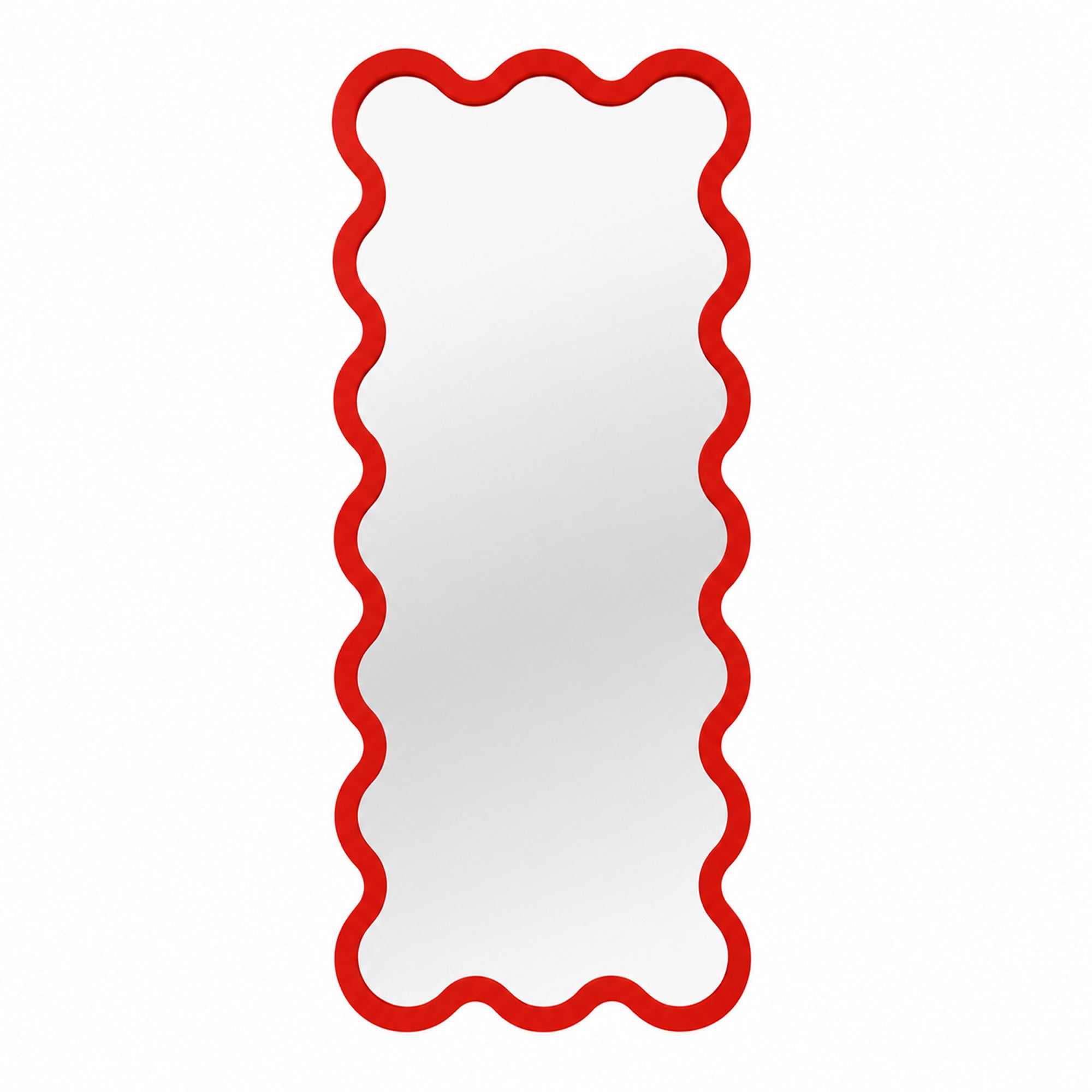 Full Length Yellow Wavy Hvyli 16 Sculptural Mirror