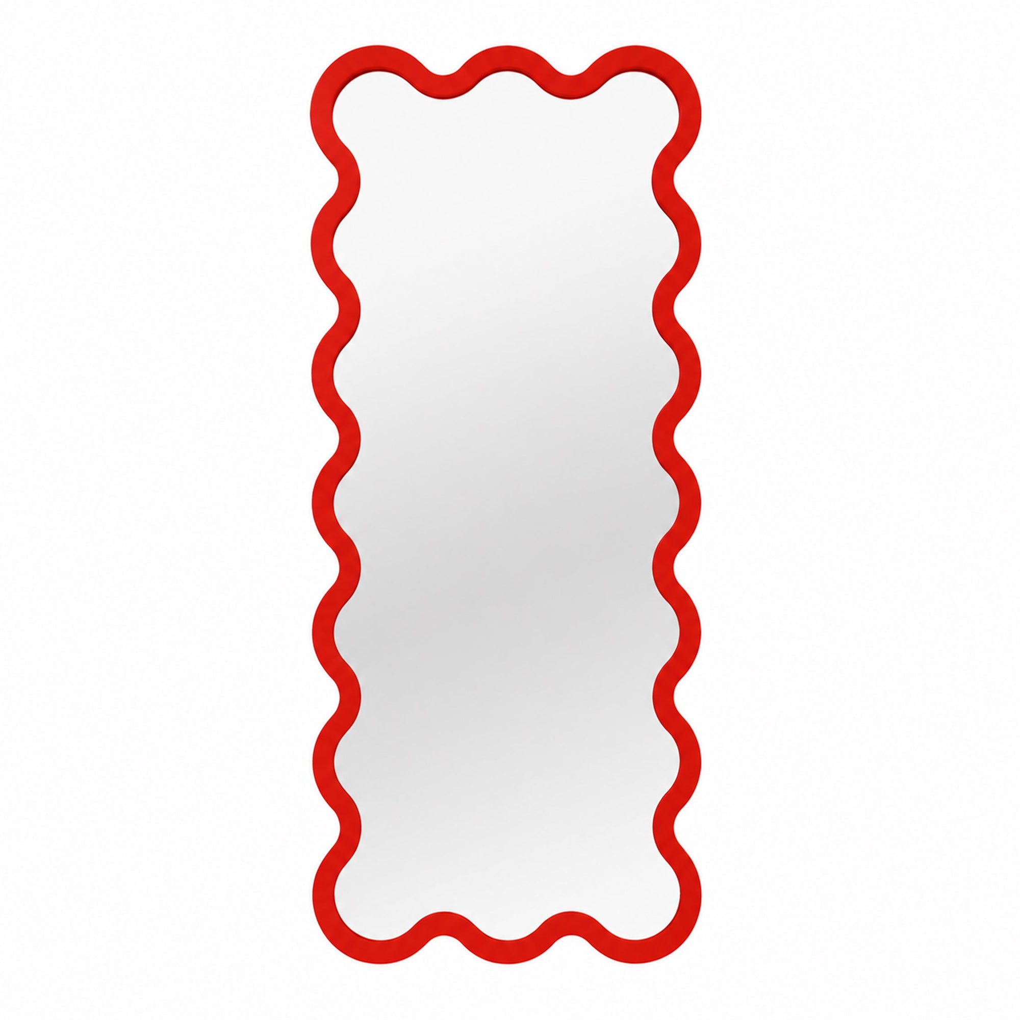 Hvyli 16 - Sculptural Wavy Blue Full Length Mirror by oitoproducts