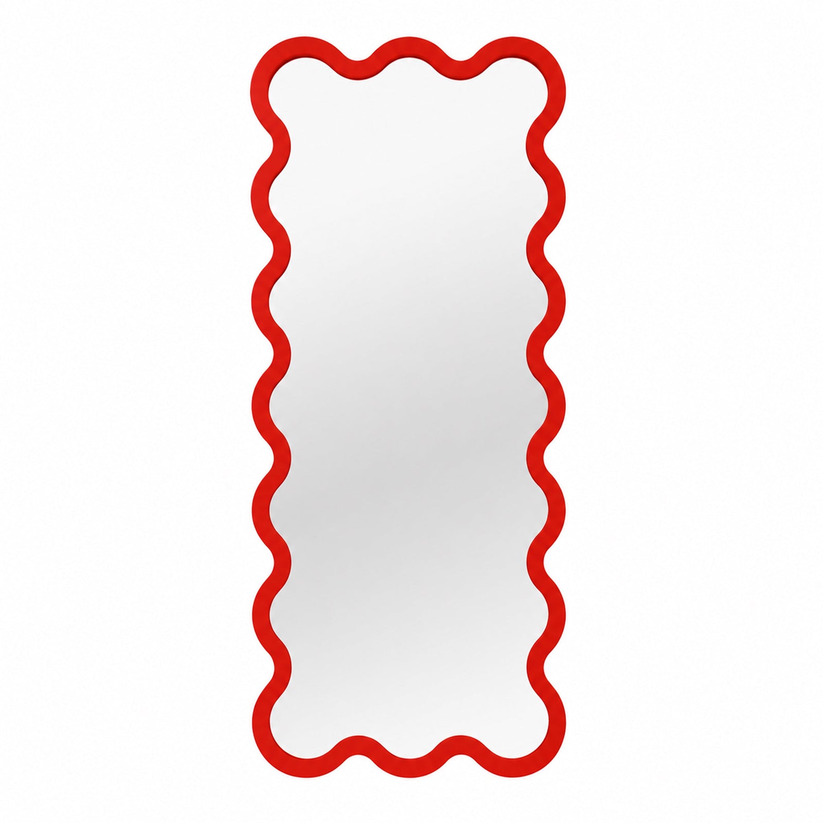 Hvyli 16 - Sculptural Wavy Blue Full Length Mirror by oitoproducts