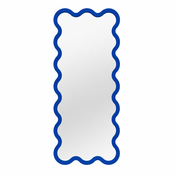 Large Organic Hvyli 16 Light Blue Wall Mirror