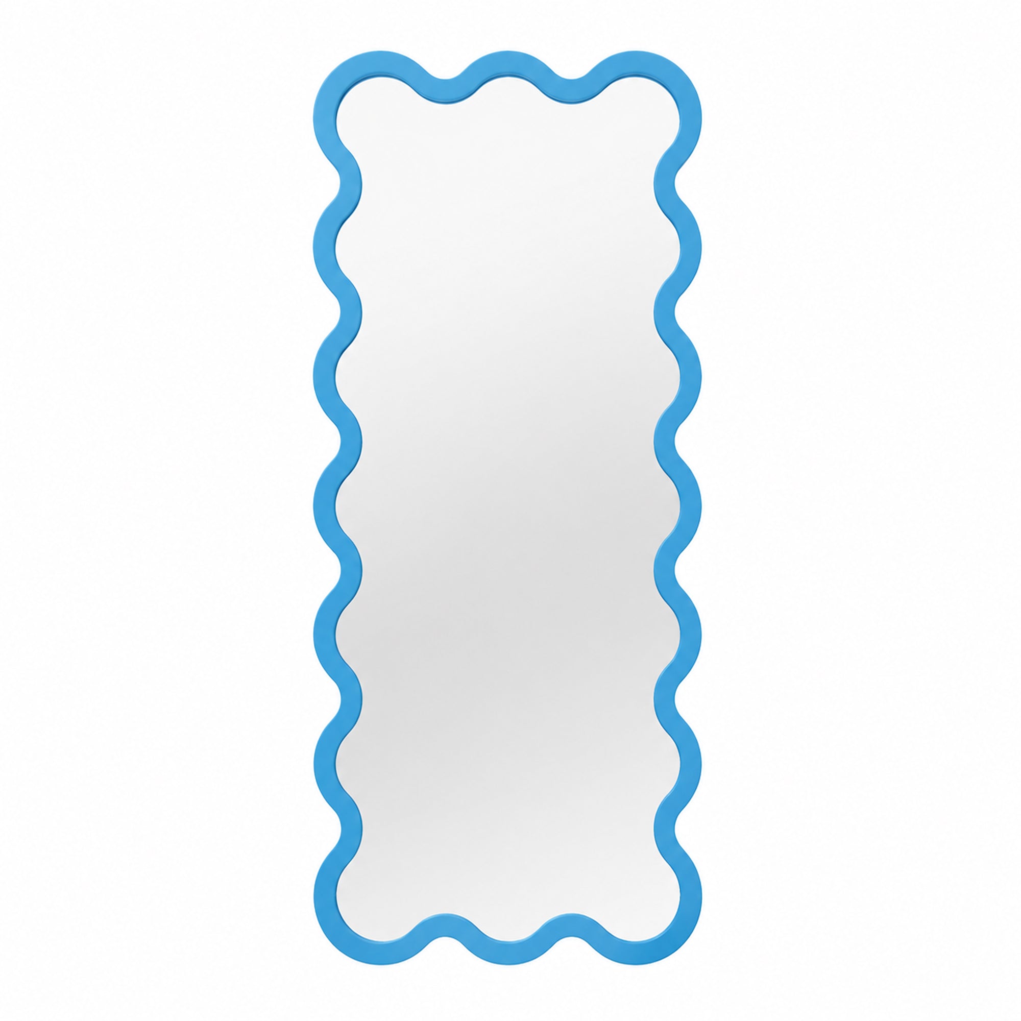 Full Length Yellow Wavy Hvyli 16 Sculptural Mirror
