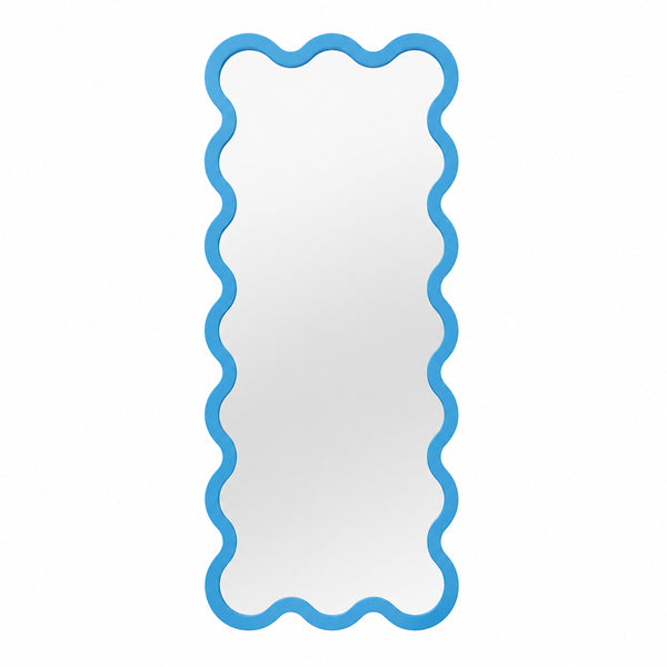 Full Length Yellow Wavy Hvyli 16 Sculptural Mirror