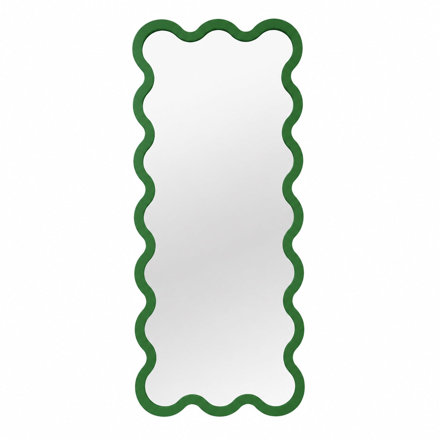 Hvyli 16 - Sculptural Wavy Blue Full Length Mirror by oitoproducts