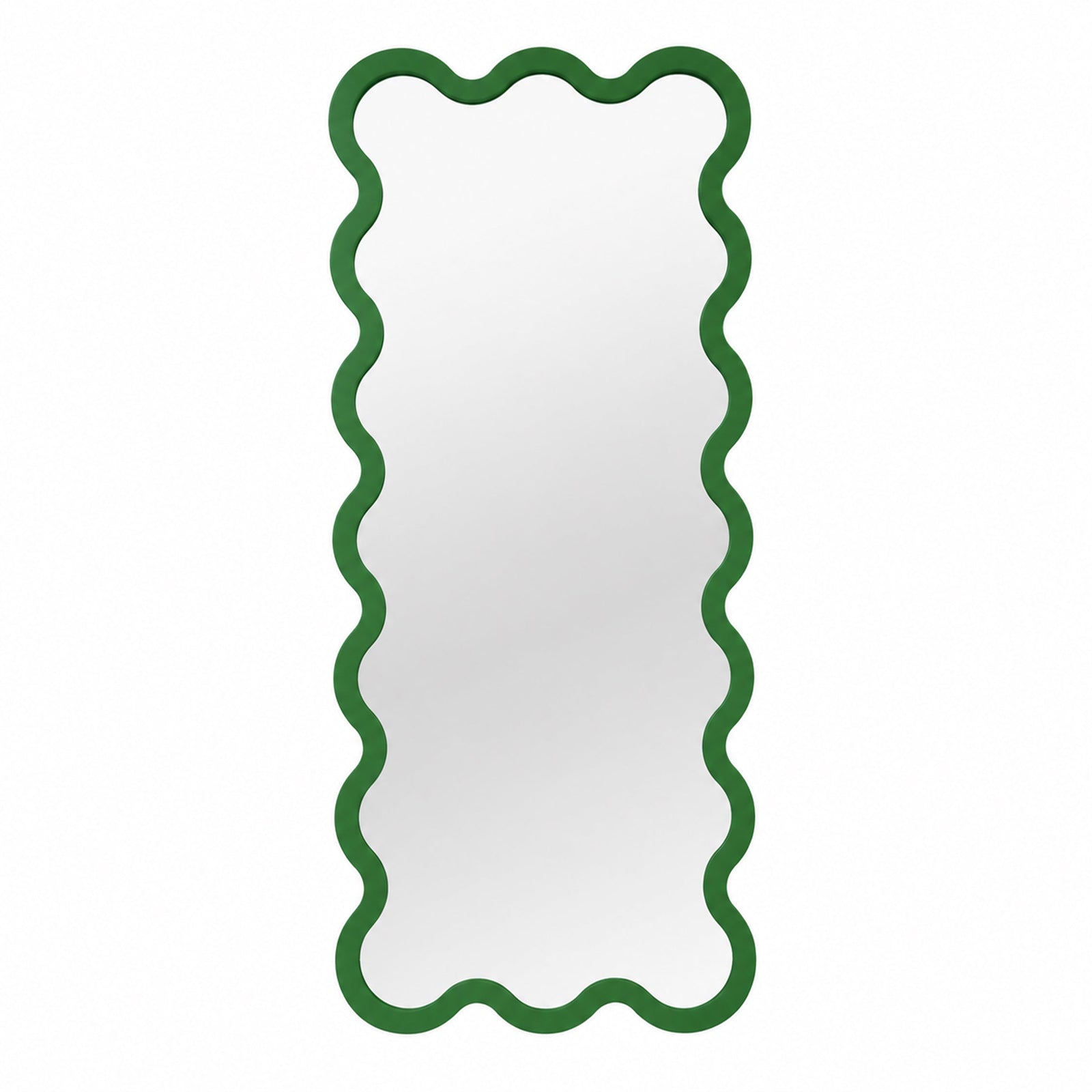 Hvyli 16 - Sculptural Wavy Blue Full Length Mirror by oitoproducts