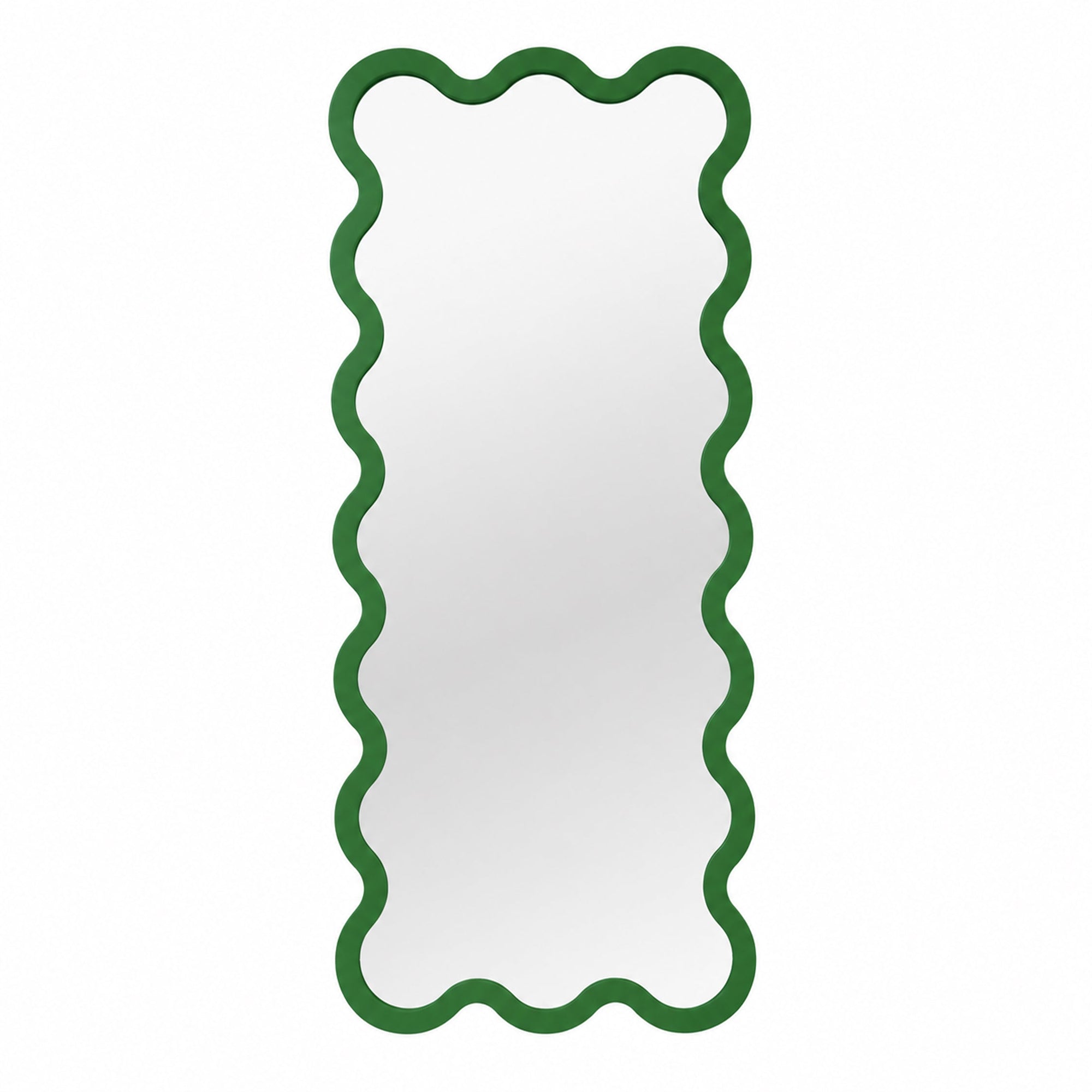 Hvyli 16 - Sculptural Wavy Blue Full Length Mirror by oitoproducts