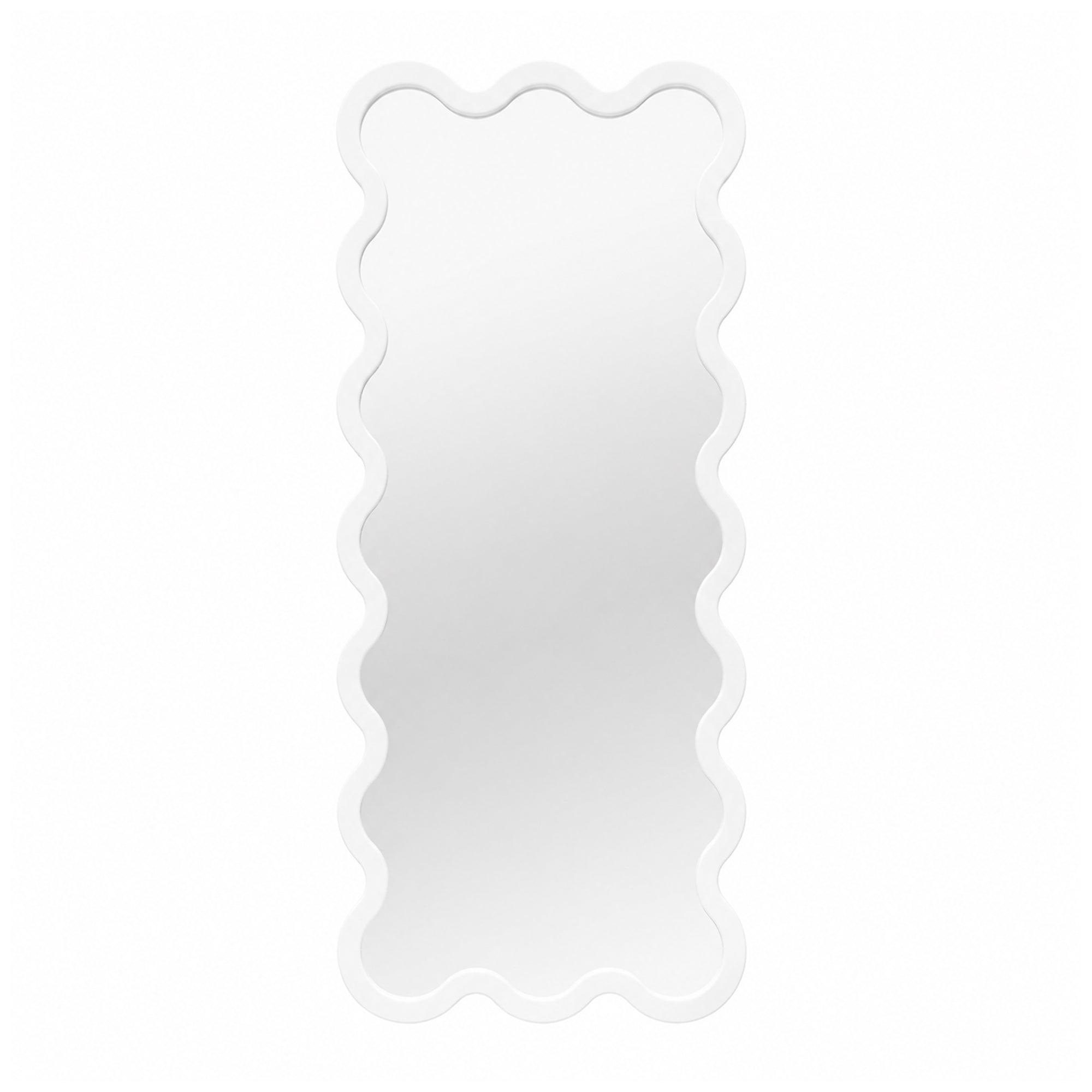 Full Length Yellow Wavy Hvyli 16 Sculptural Mirror