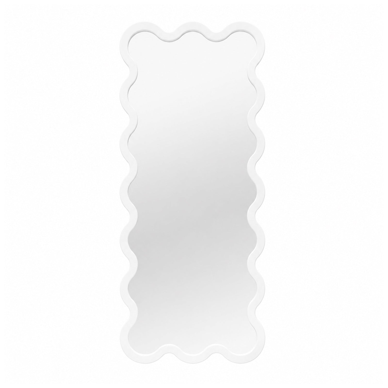 Hvyli 16 - Sculptural Wavy Blue Full Length Mirror by oitoproducts