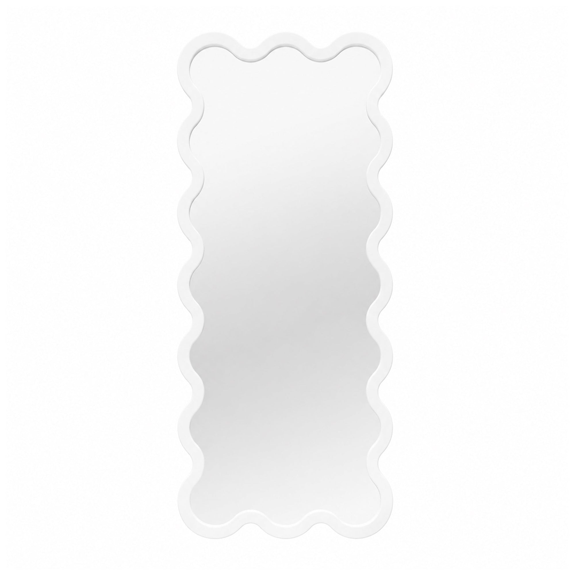 Hvyli 16 - Sculptural Wavy Blue Full Length Mirror by oitoproducts