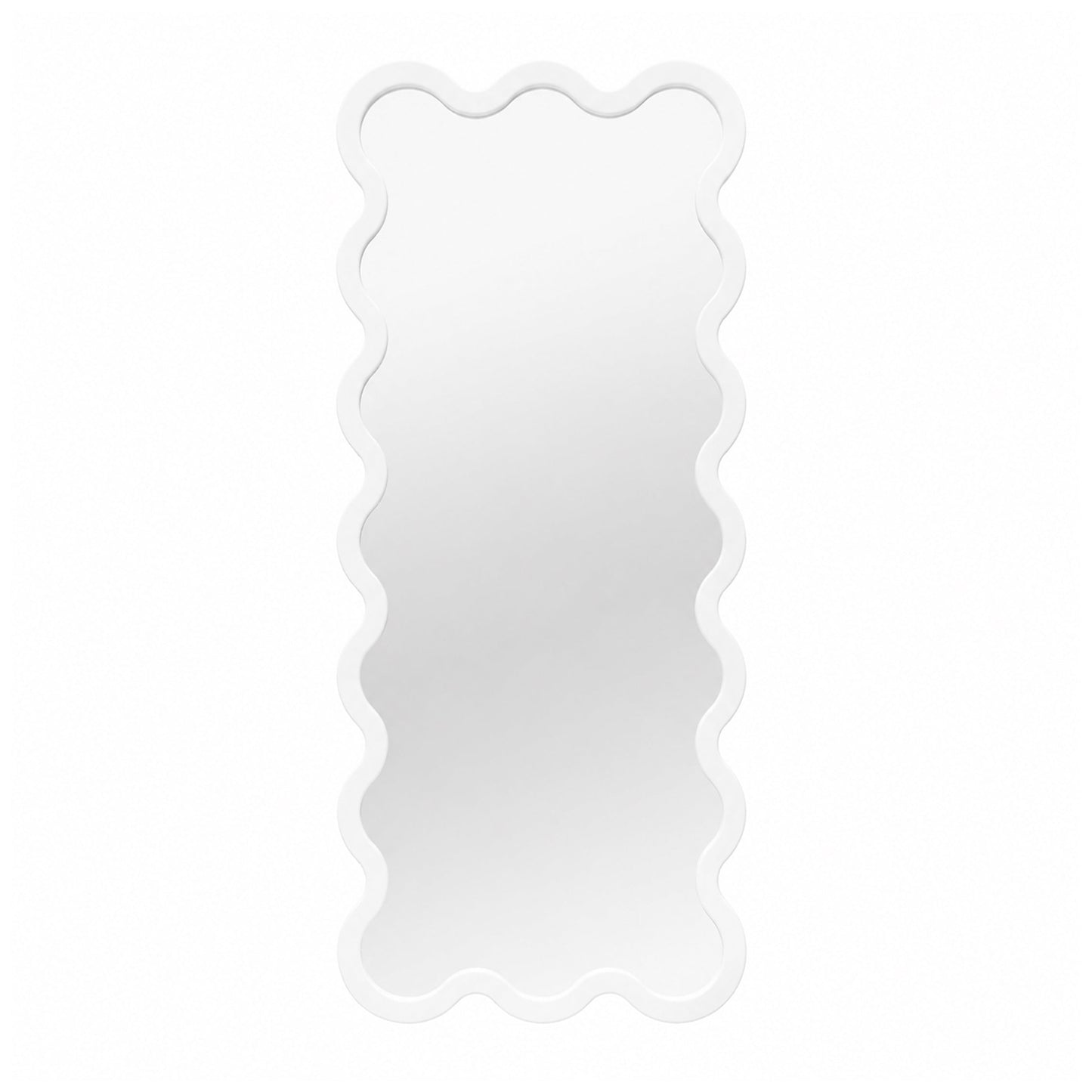 Hvyli 16 - Sculptural Wavy Blue Full Length Mirror by oitoproducts