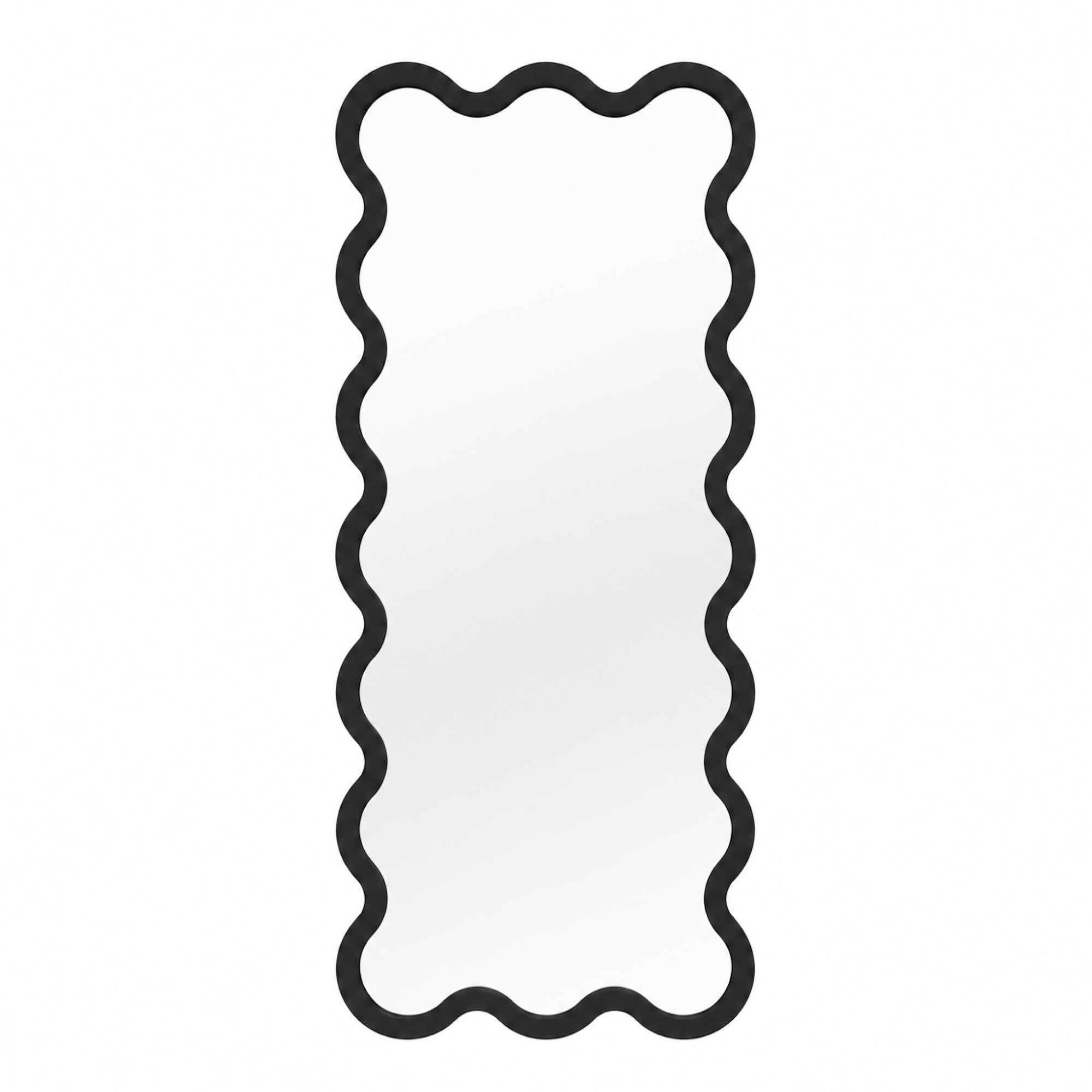 Full Length Yellow Wavy Hvyli 16 Sculptural Mirror