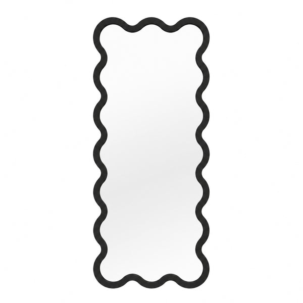 Full Length Yellow Wavy Hvyli 16 Sculptural Mirror