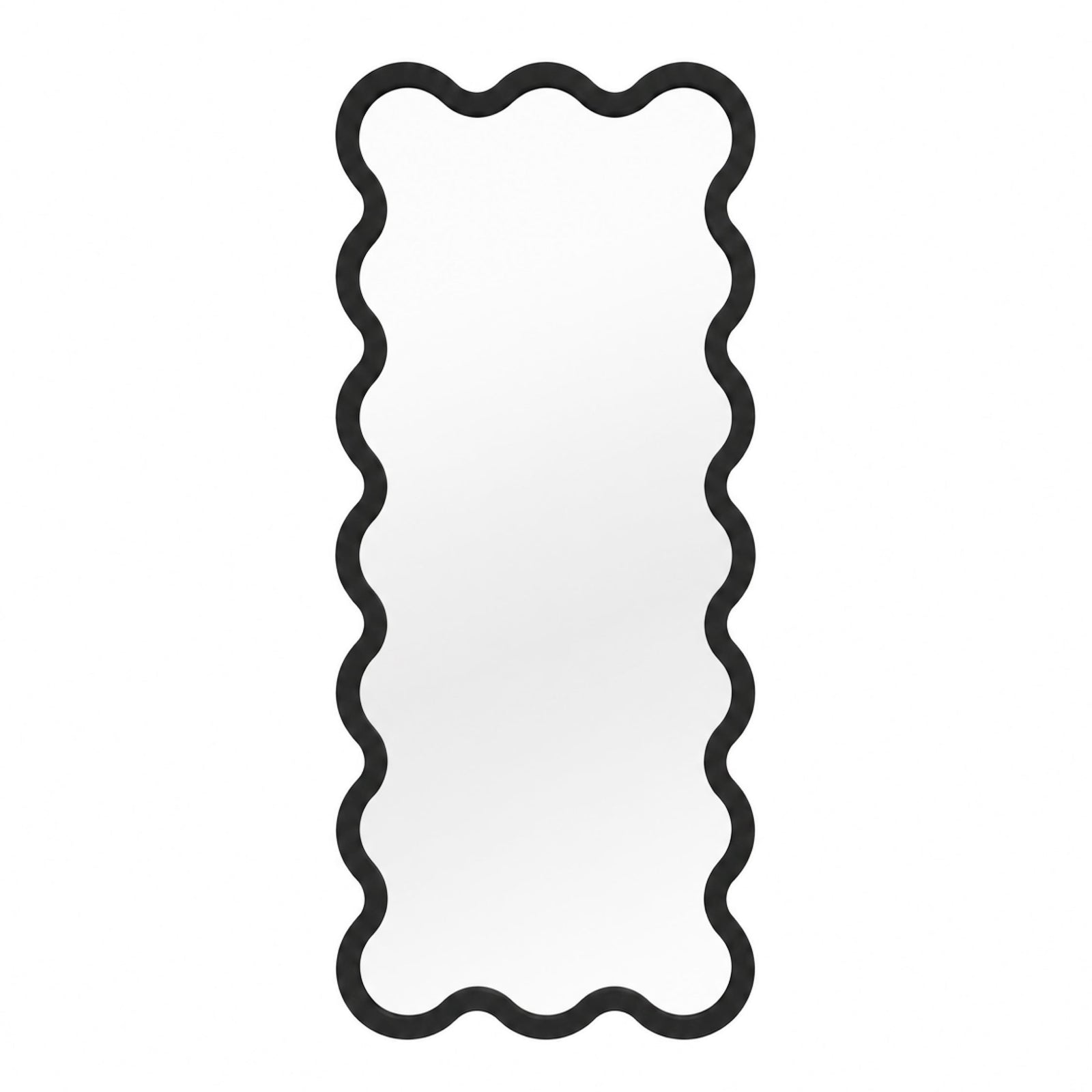 Hvyli 16 - Sculptural Wavy Blue Full Length Mirror by oitoproducts
