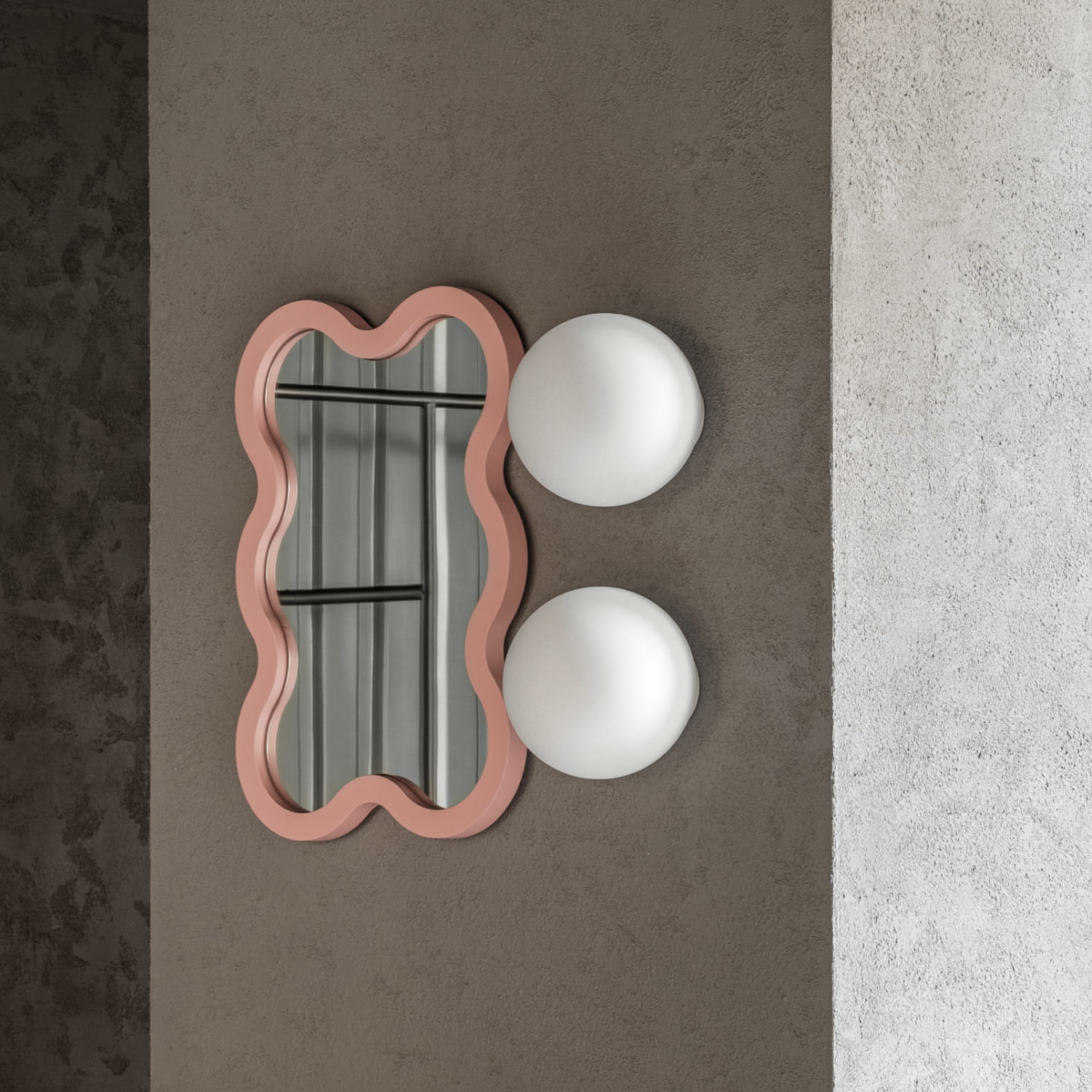 Accent Entryway Modern Small Wavy Mirror Hvyli 6