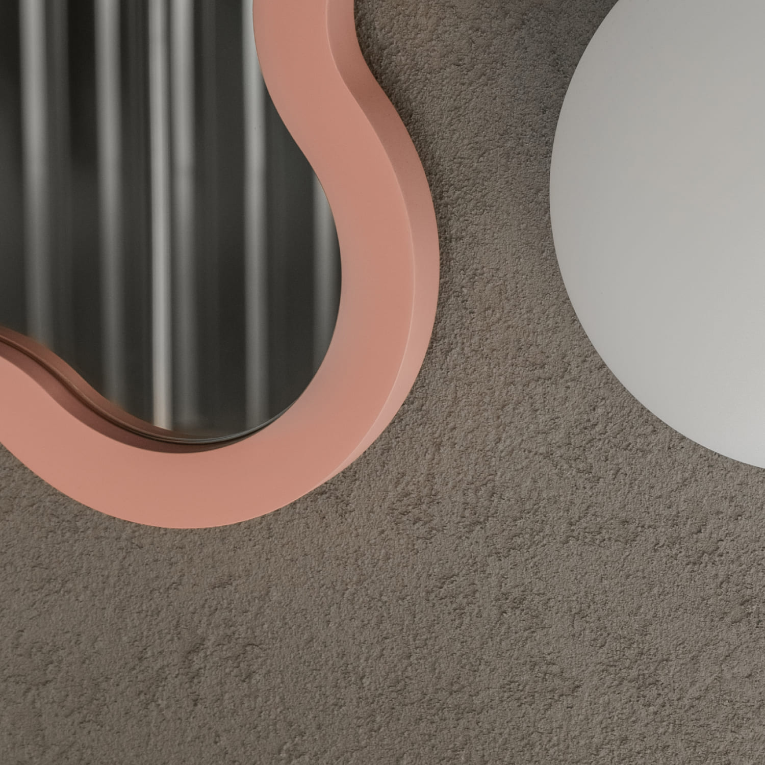 Modern Compact Architectural Wall Mirror - White Hvyli 6