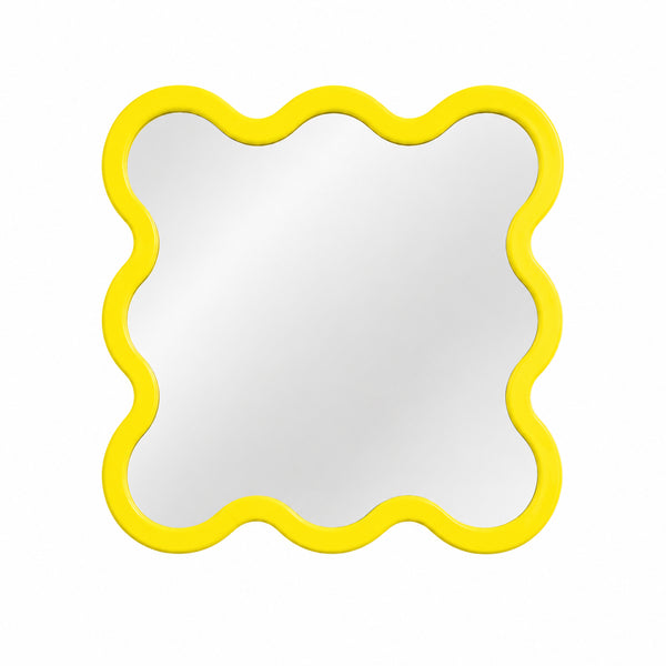Medium Square Decorative Yellow Wall Hvyli 8 Mirror