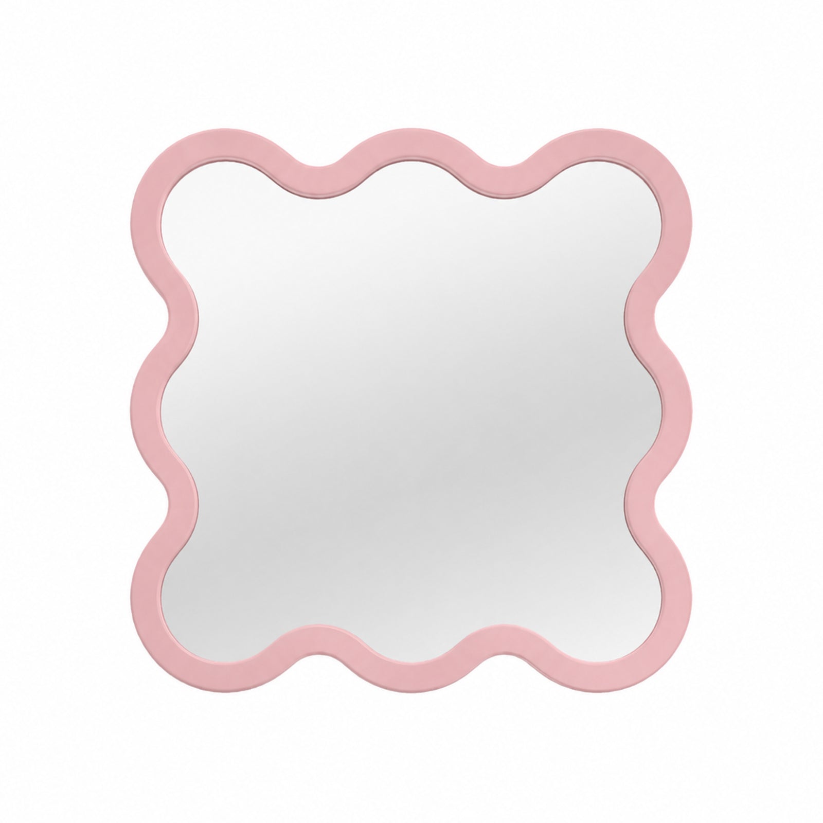 Modern Square Mirror with Sculptural Wavy Frame – Hvyli 8