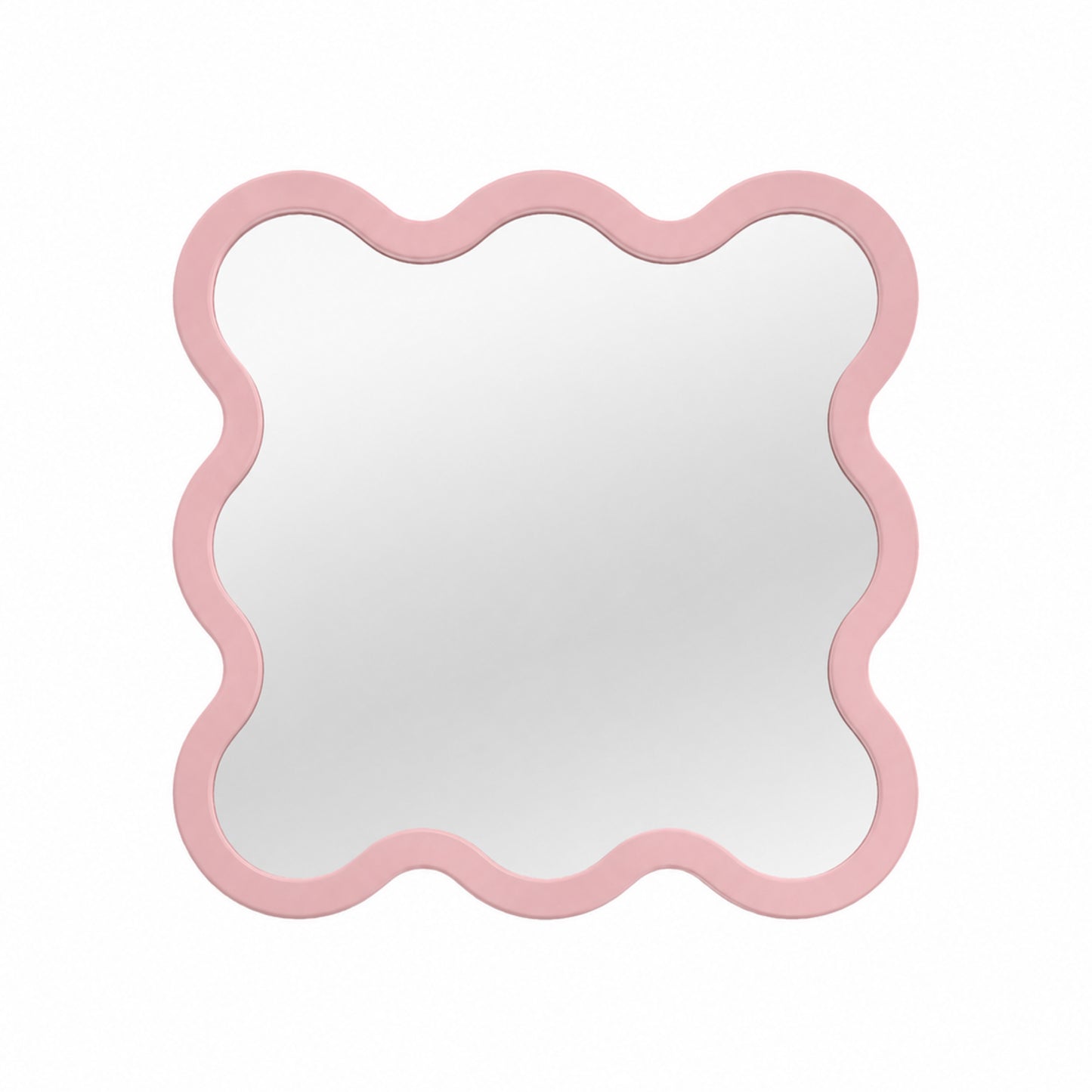 Modern Square Mirror with Sculptural Wavy Frame – Hvyli 8